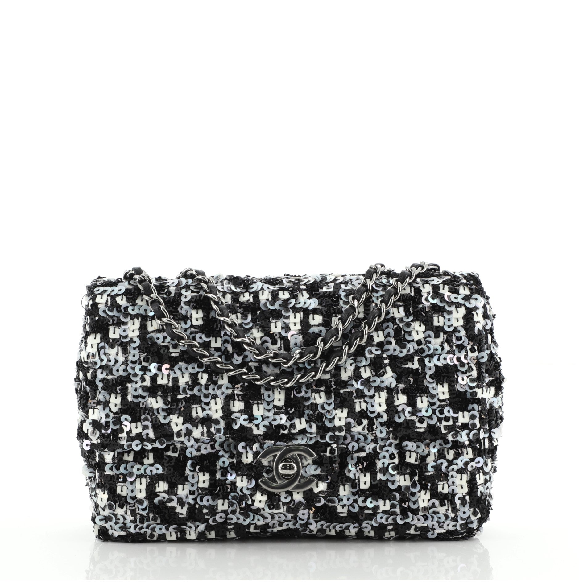 CC Chain Flap Bag Multicolor Sequins Mini