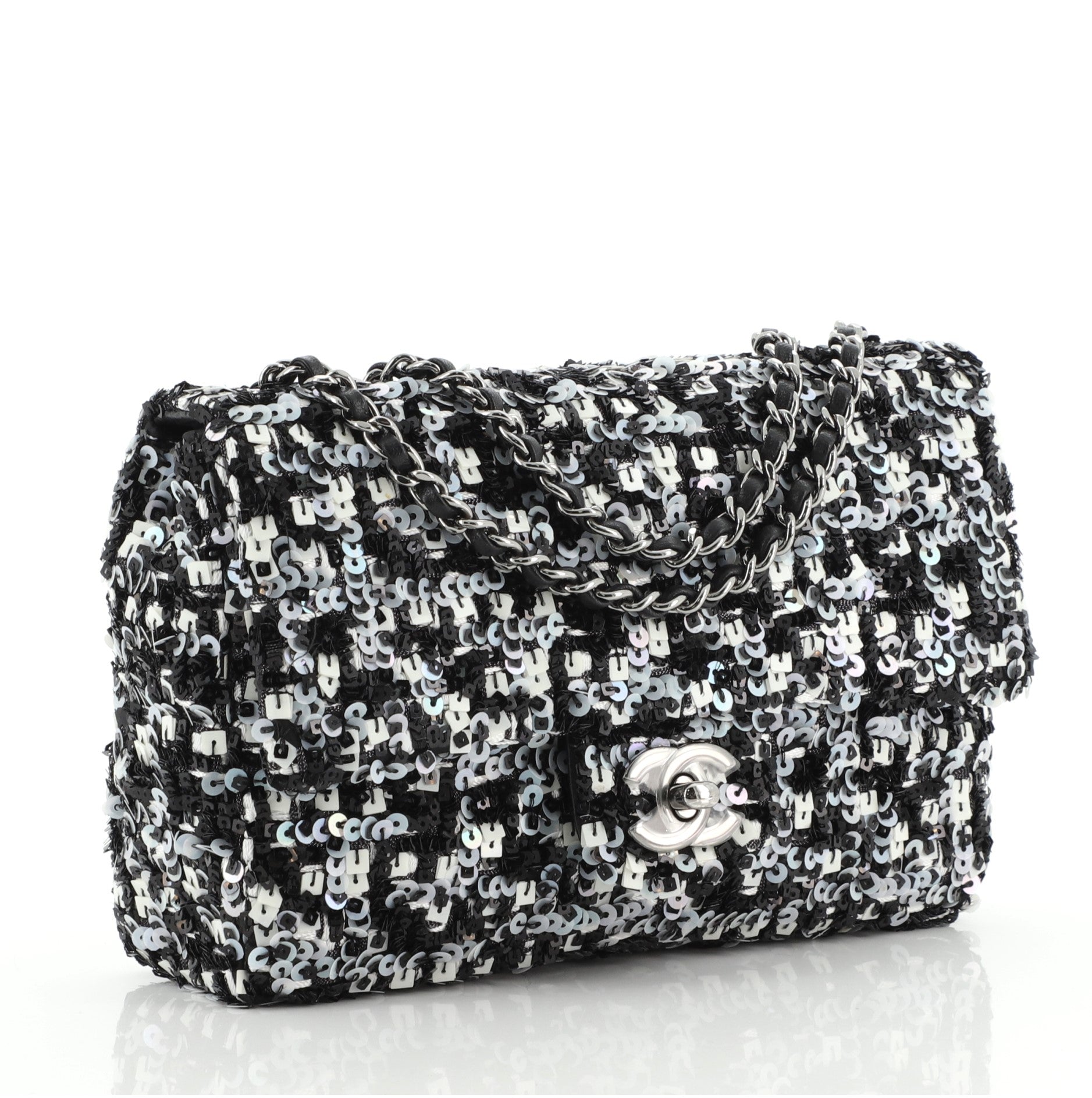 CC Chain Flap Bag Multicolor Sequins Mini