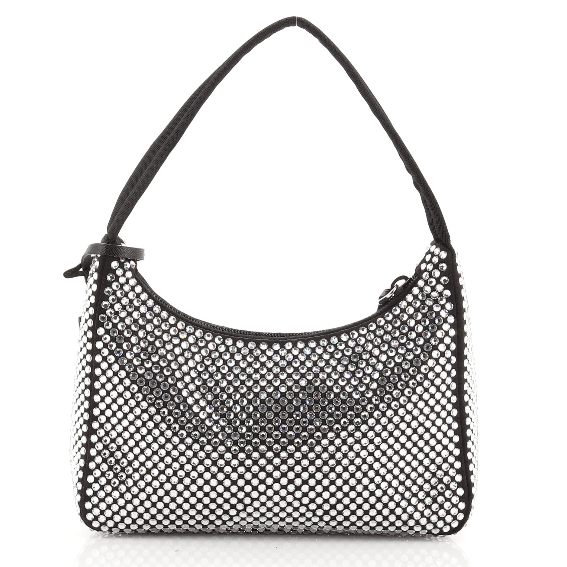 Re-Edition 2000 Hobo Crystal Embellished Satin Mini