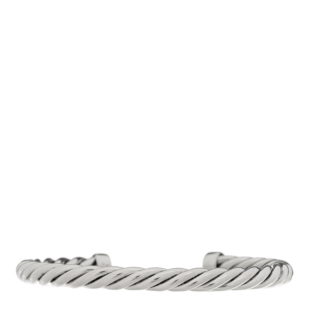 Sterling Silver Lapis Lazuli 6mm Cable Classic Cuff Bracelet