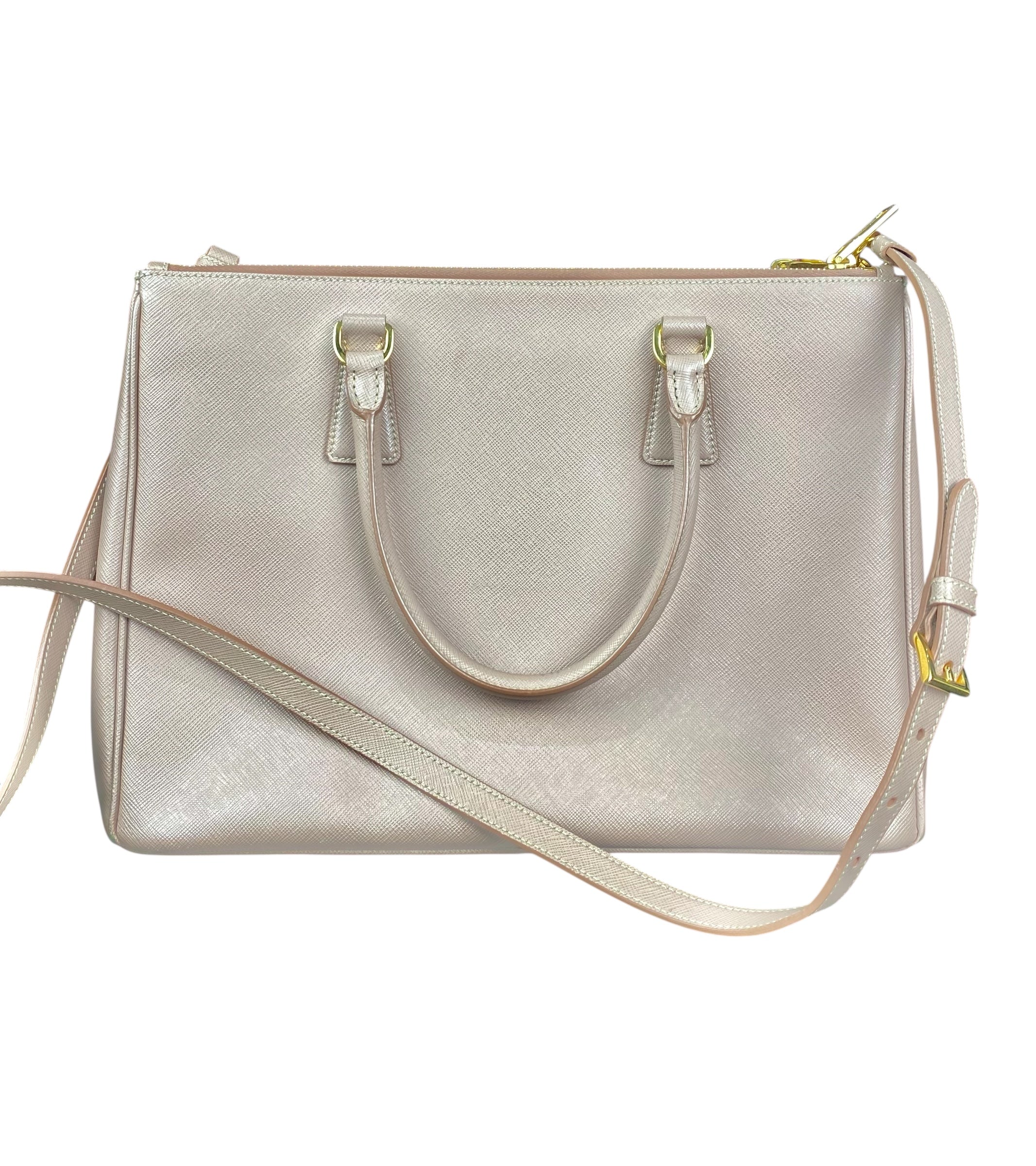 Prada Nude Saffiano Large Galleria Tote Bag