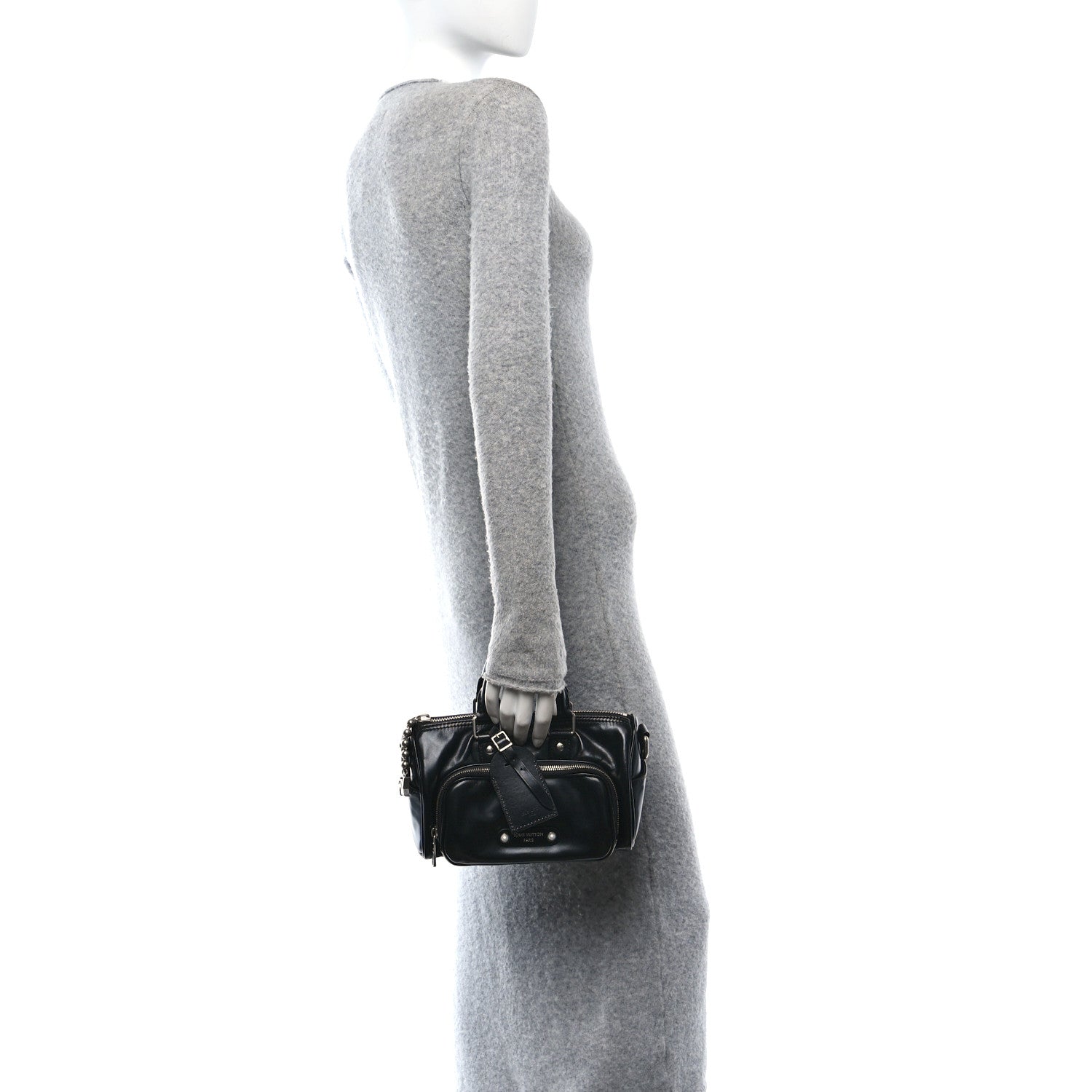Calfskin Cargo Keepall Bandouliere 25 Black
