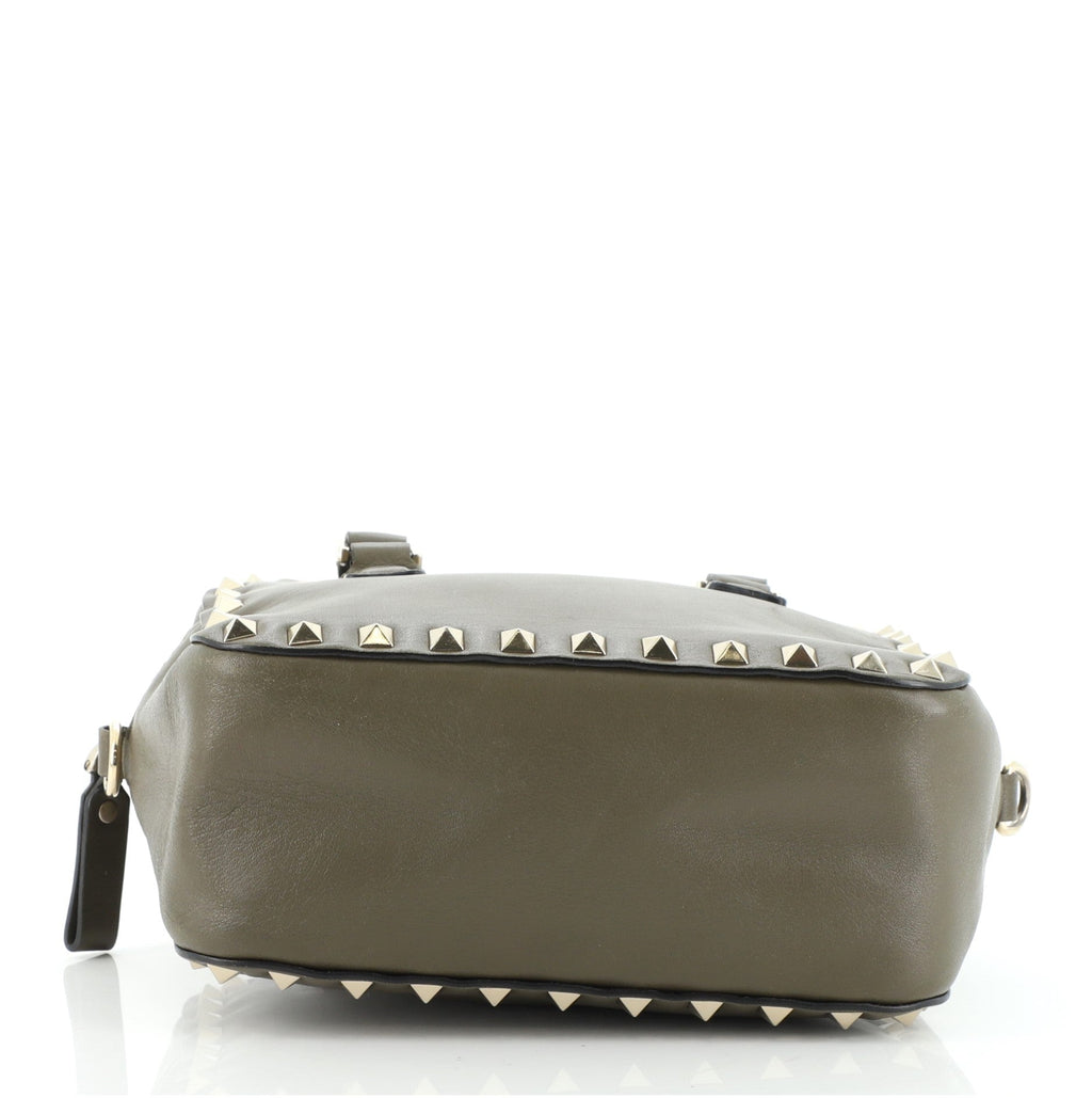 Rockstud Convertible Zip Satchel Leather Mini