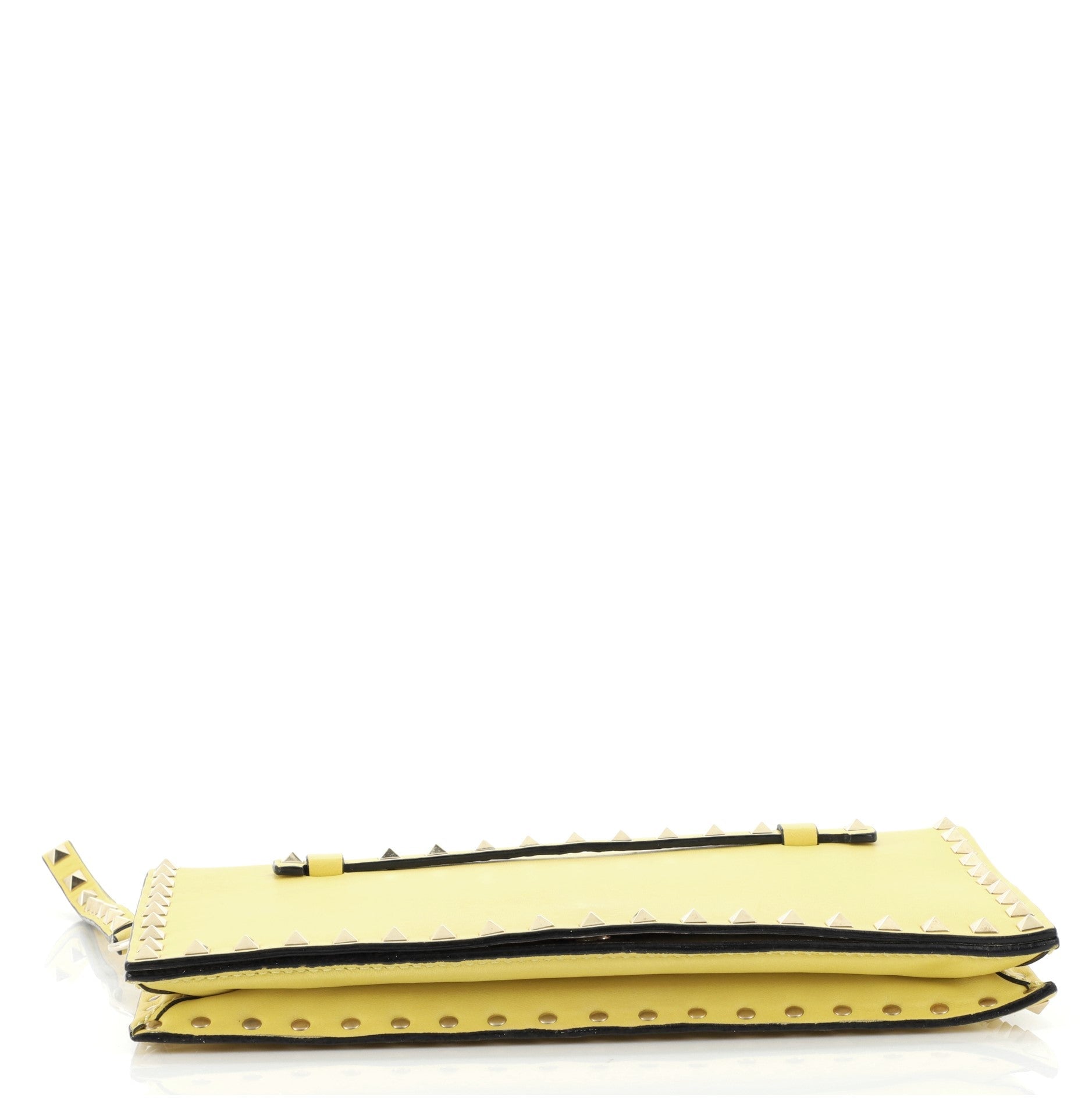 Rockstud Flap Clutch Leather