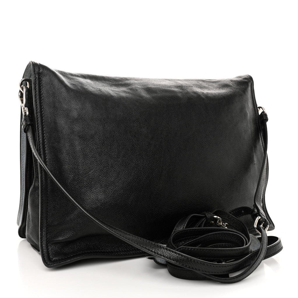 Glace Calf Etiquette Flap Black Astrale