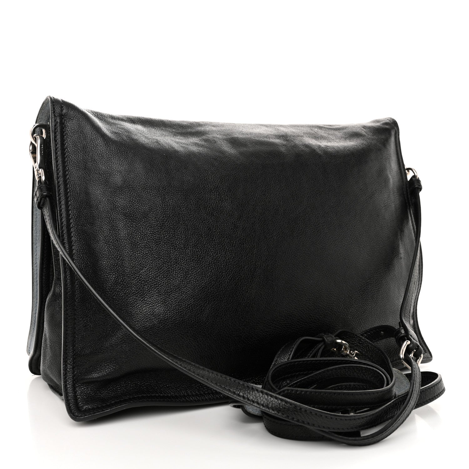 Glace Calf Etiquette Flap Black Astrale