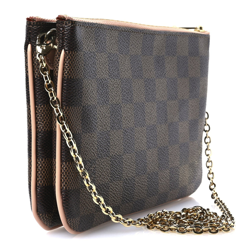 Damier Ebene Double Zip Pochette