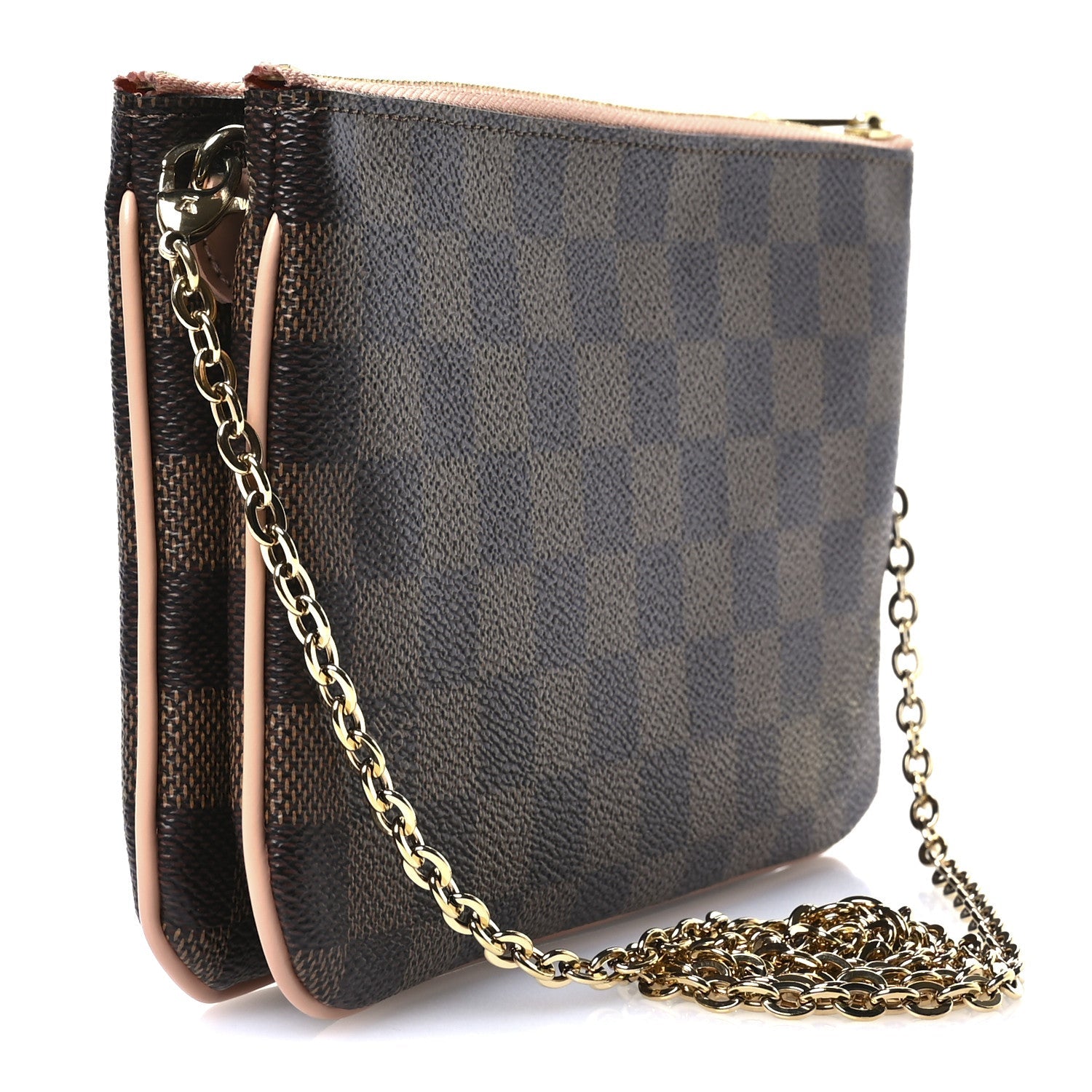 Damier Ebene Double Zip Pochette