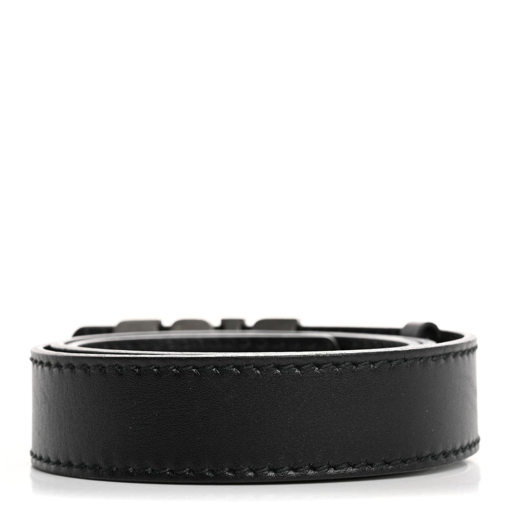 Calfskin D Fence Belt 80 32 Black
