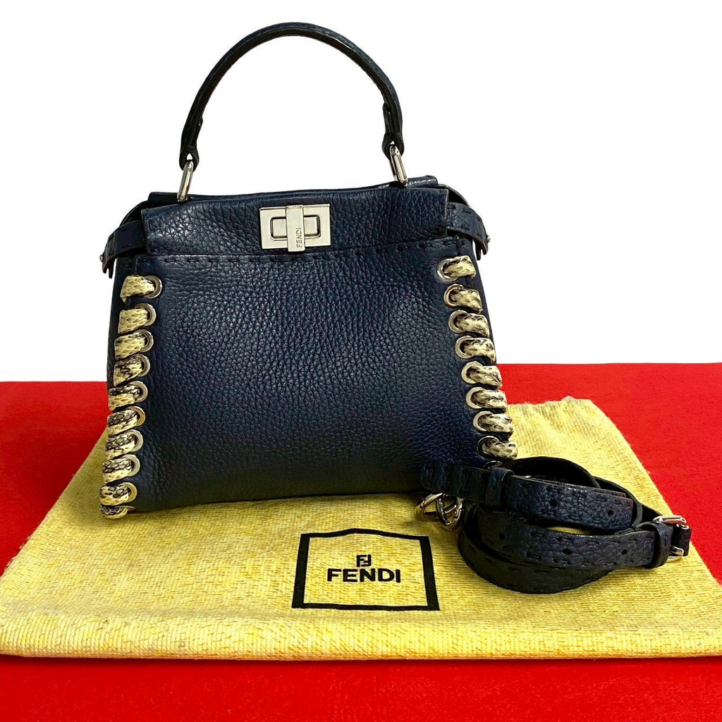 Fendi Peekaboo Mini Python 2way Bag