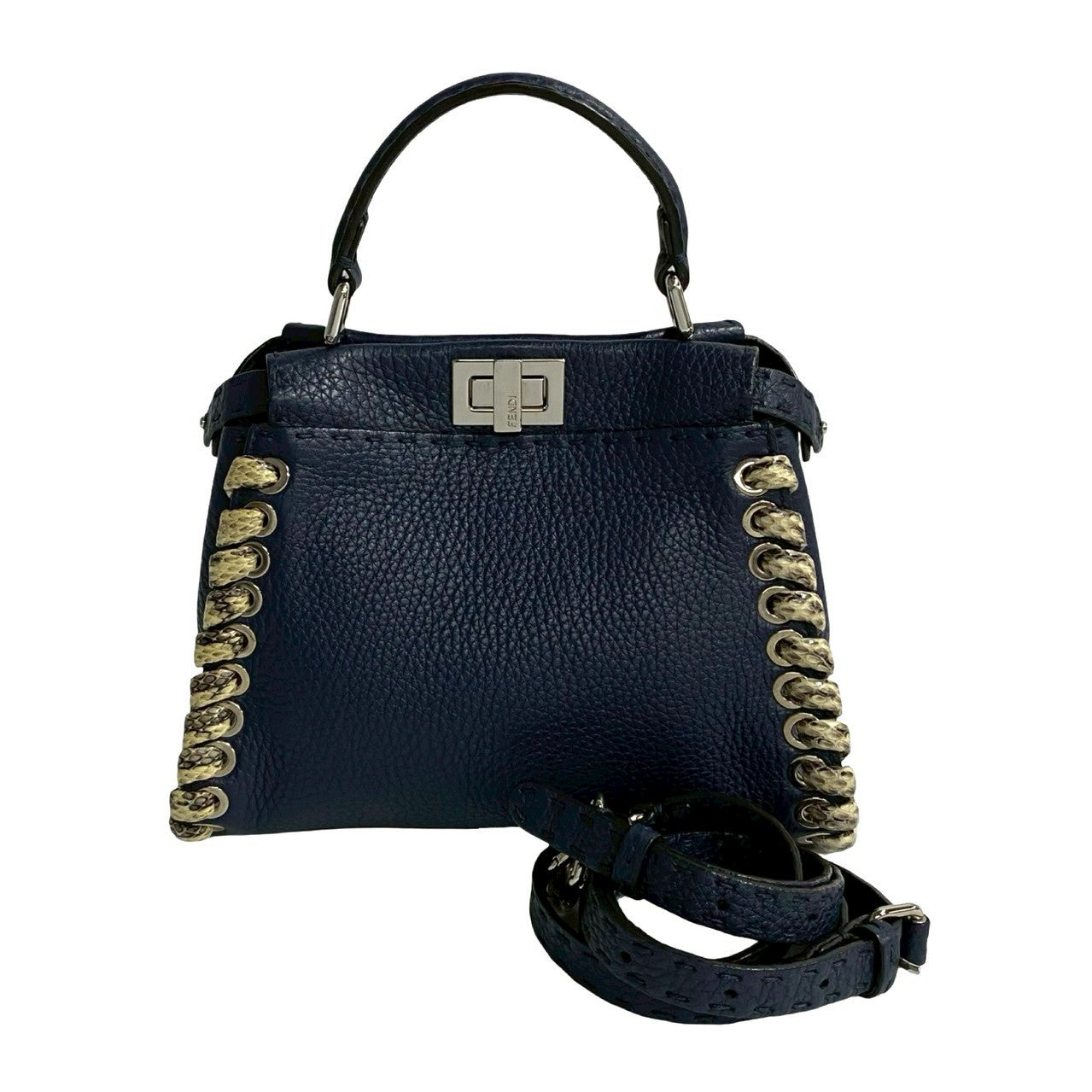 Fendi Peekaboo Mini Python 2way Bag