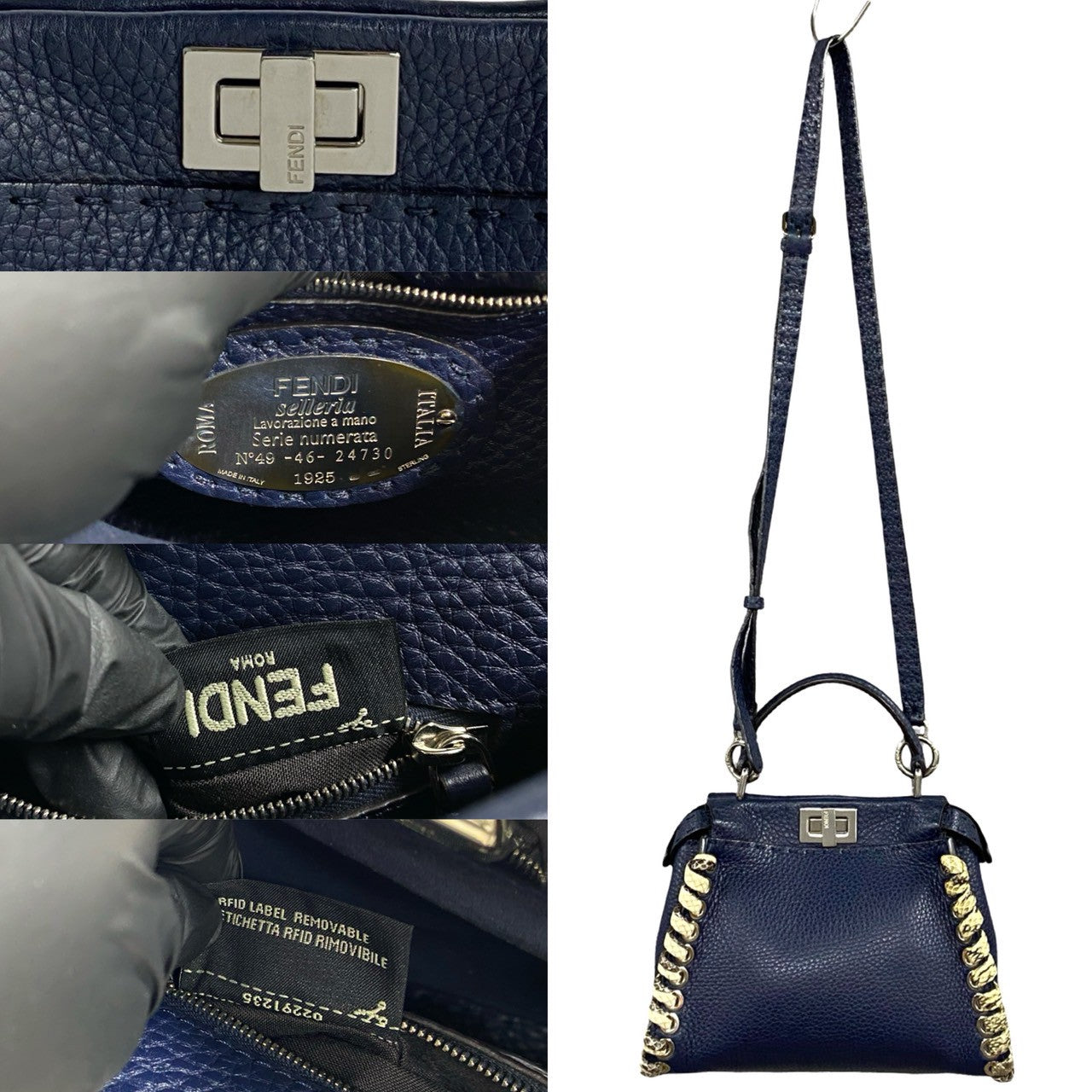 Fendi Peekaboo Mini Python 2way Bag