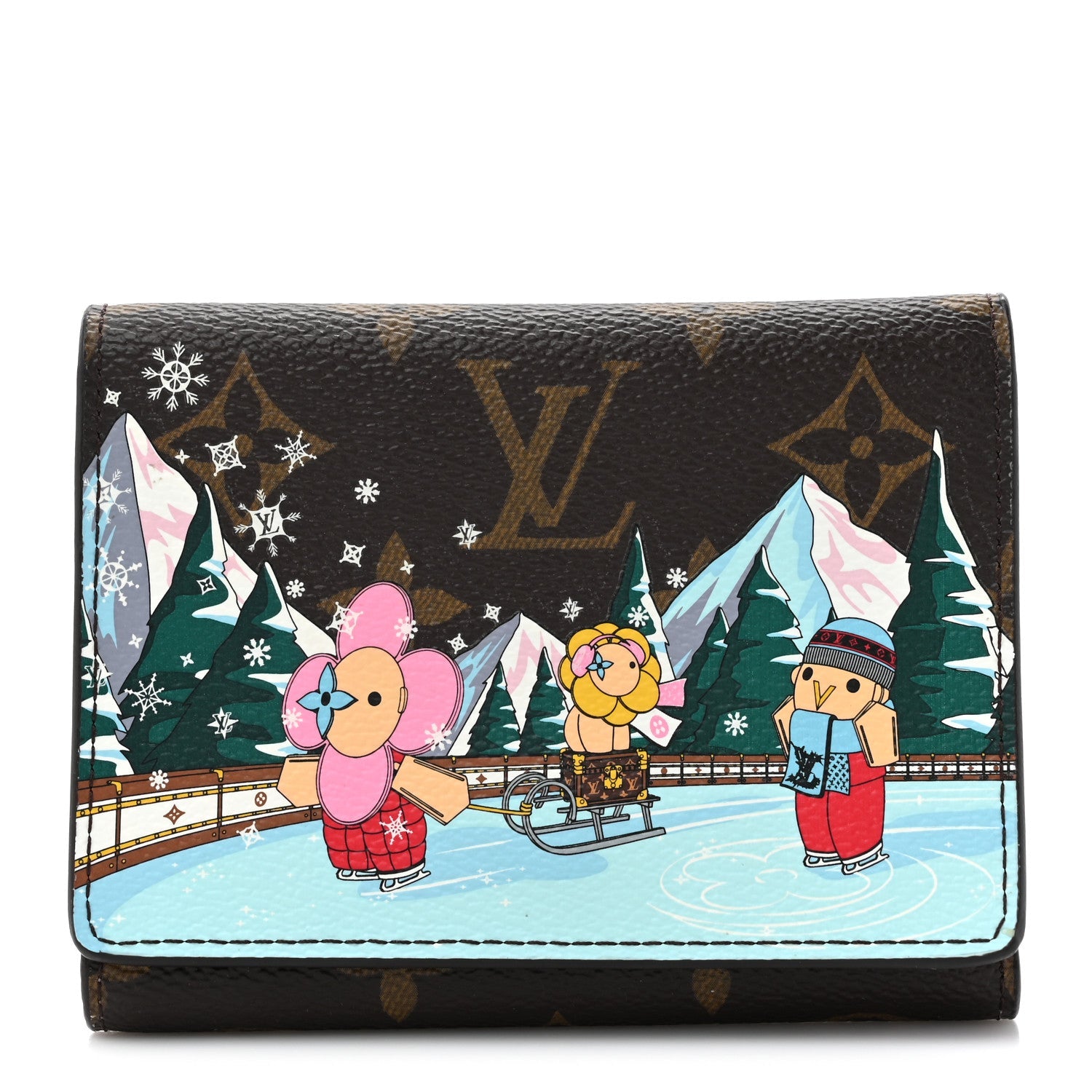 Monogram 2023 Christmas Animation Alpine Victorine Wallet Pink