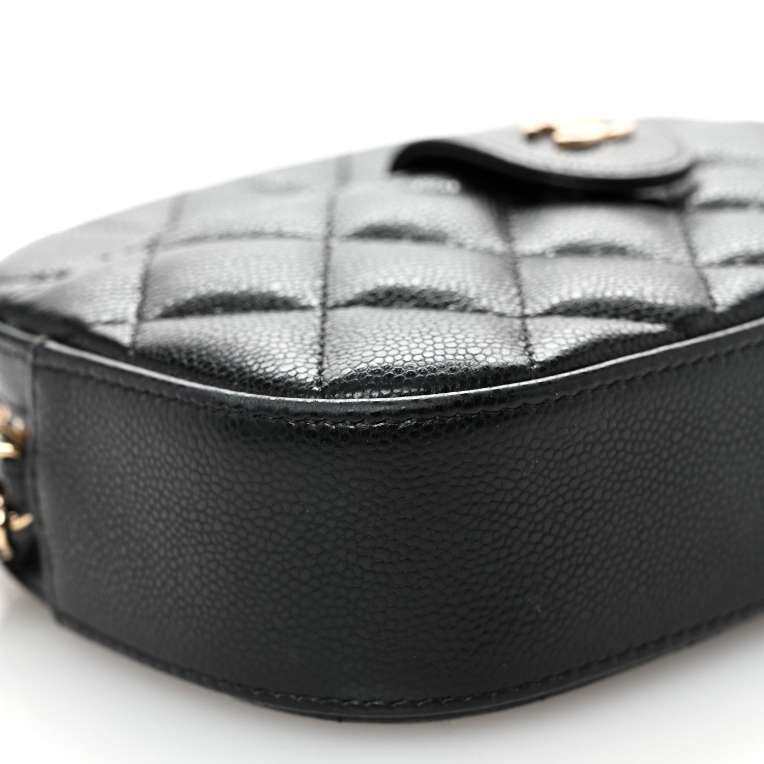 Caviar Quilted Chain Camera Bag Black