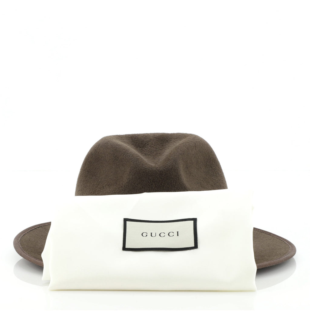 Bow Brim Hat Felt with Grosgrain XL