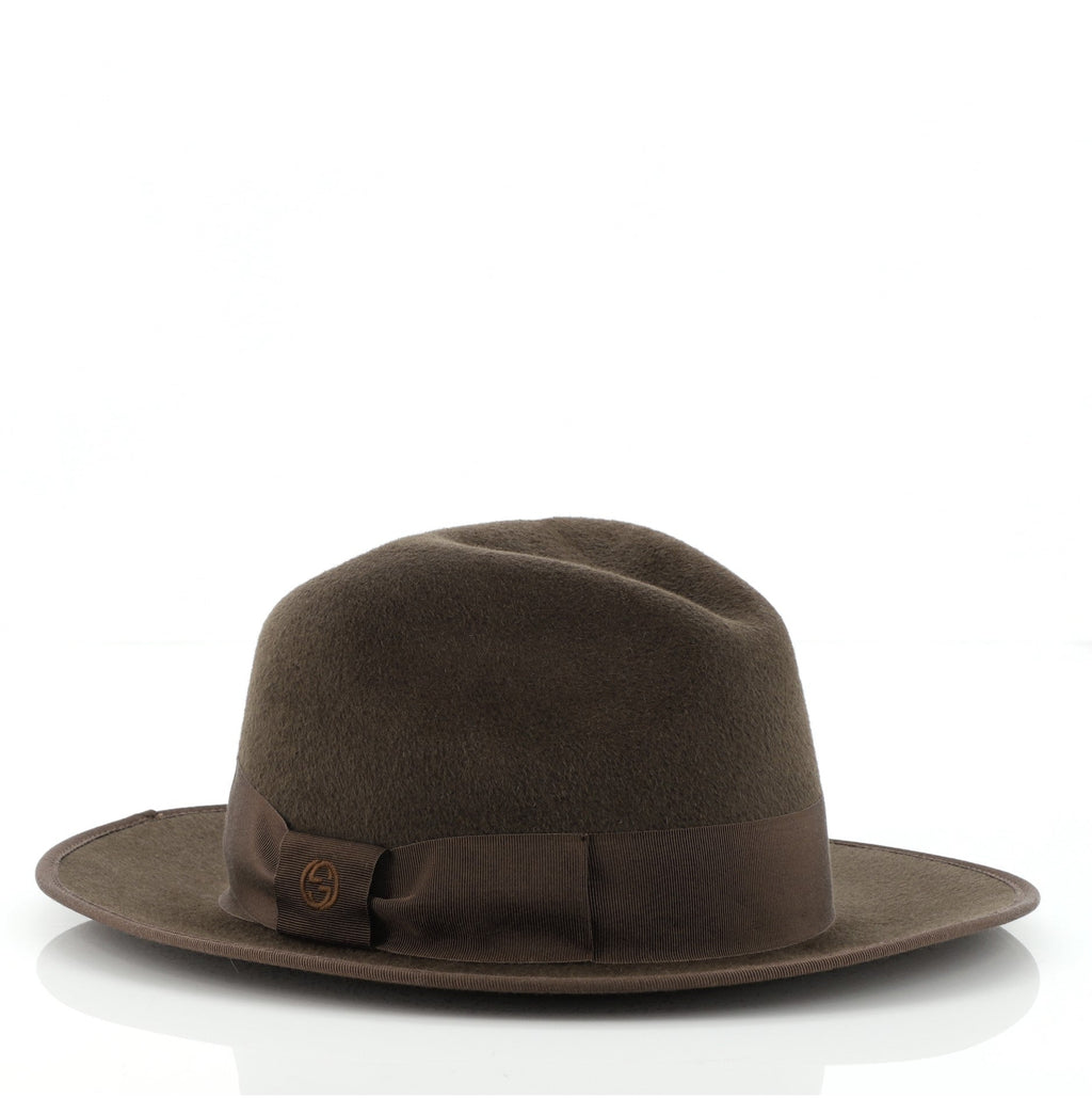 Bow Brim Hat Felt with Grosgrain XL