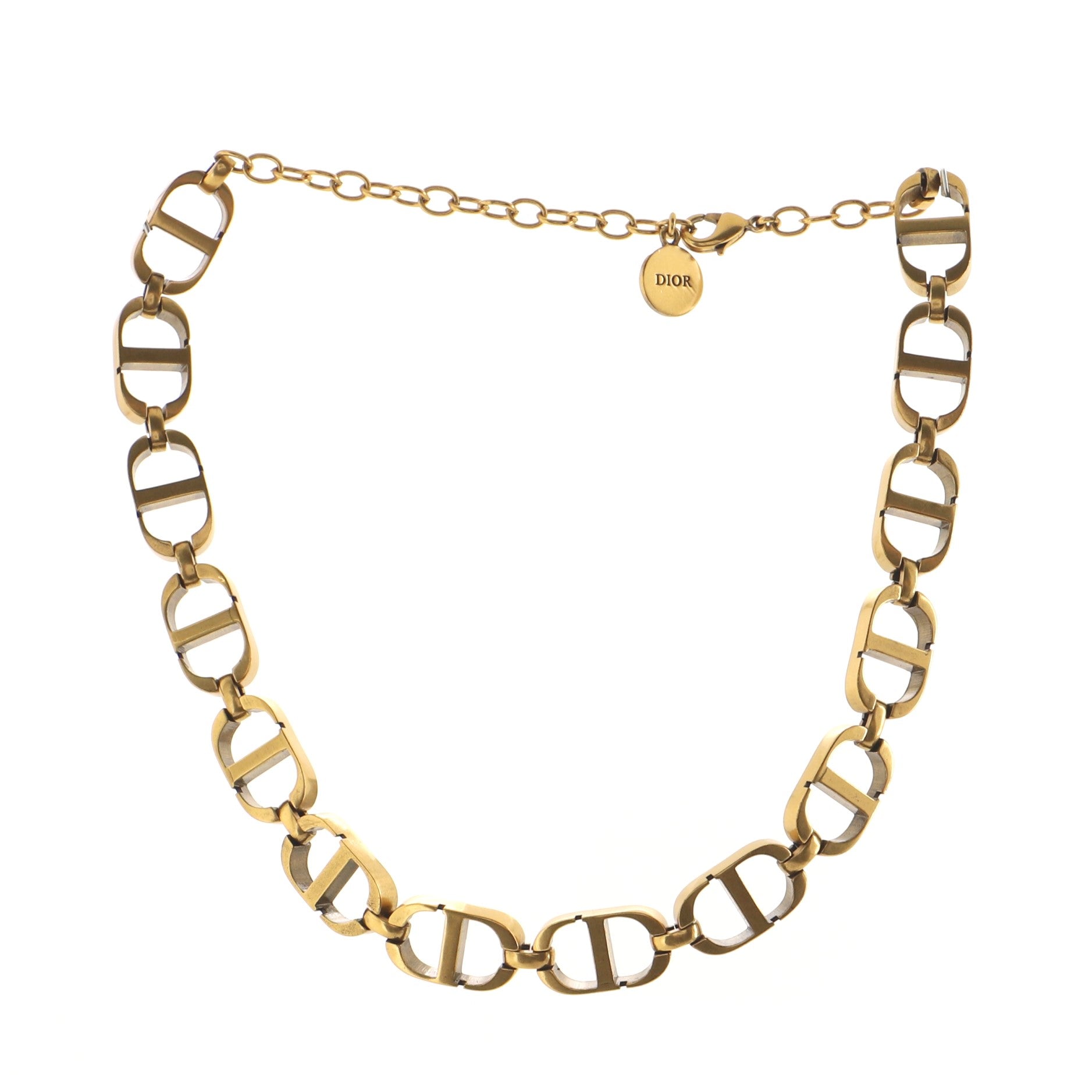 30 Montaigne CD Chain-Link Choker Necklace Metal