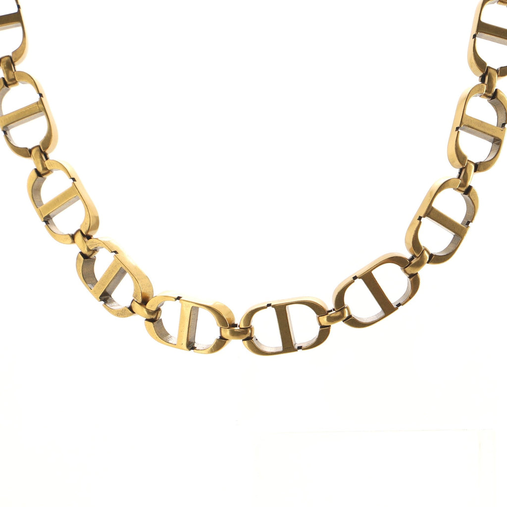 30 Montaigne CD Chain-Link Choker Necklace Metal