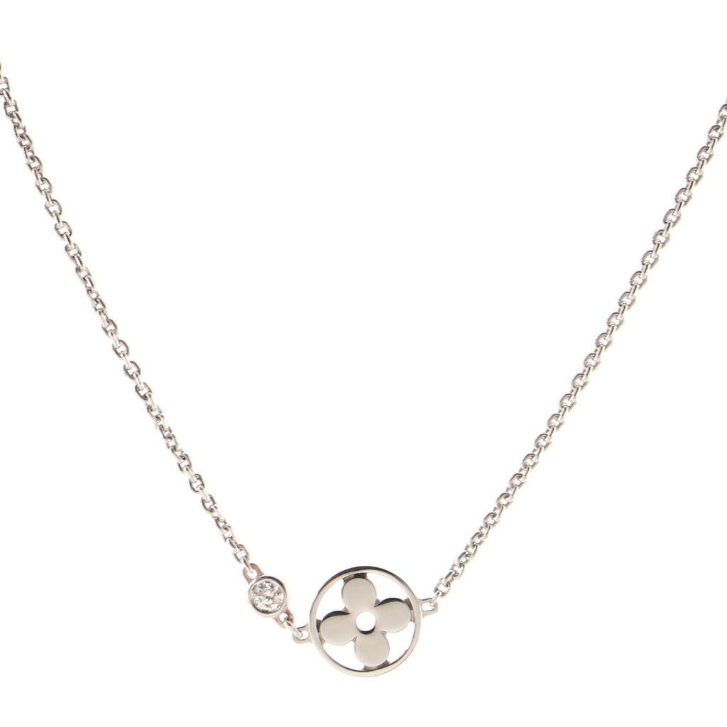 Idylle Blossom Necklace 18K White Gold with Diamond
