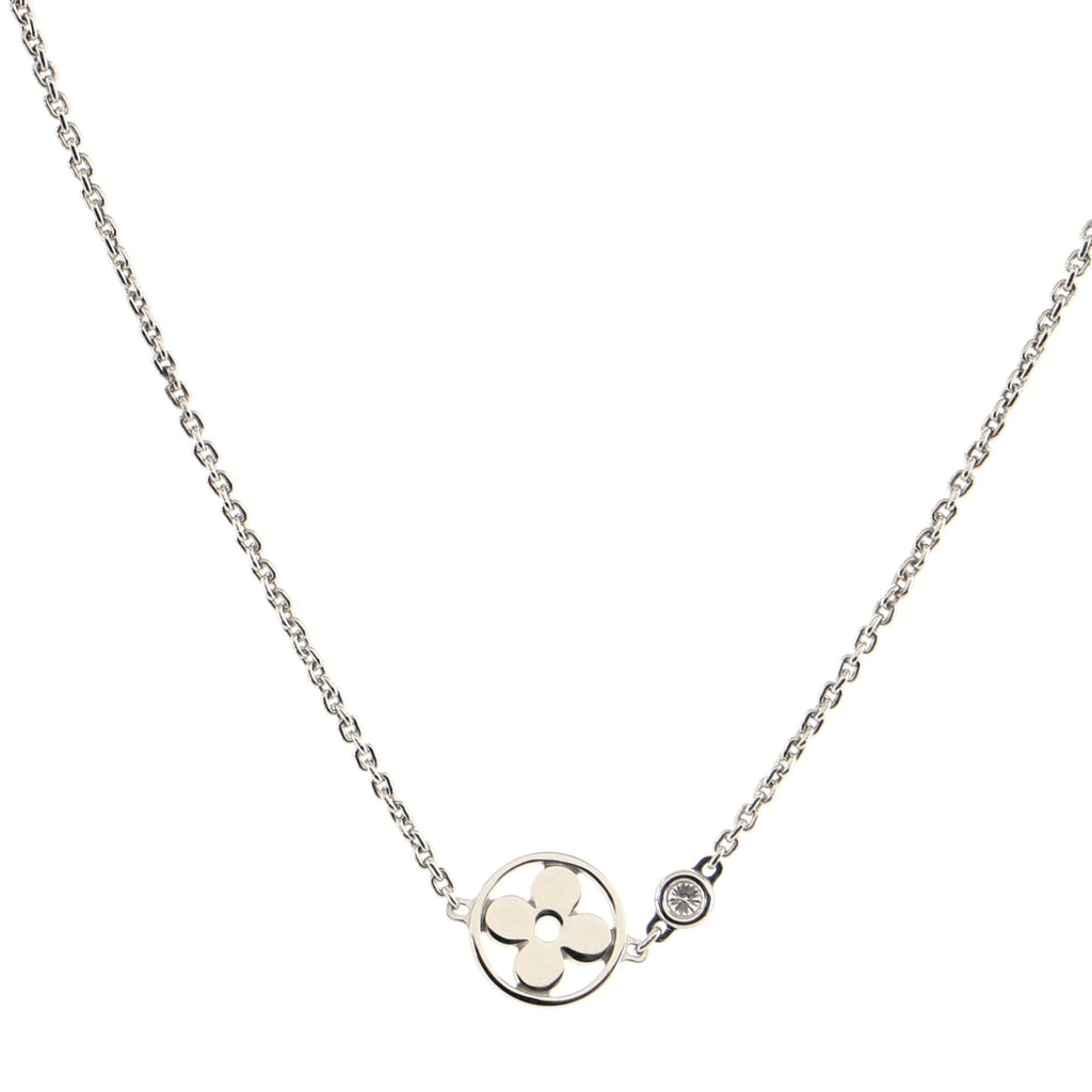 Idylle Blossom Necklace 18K White Gold with Diamond