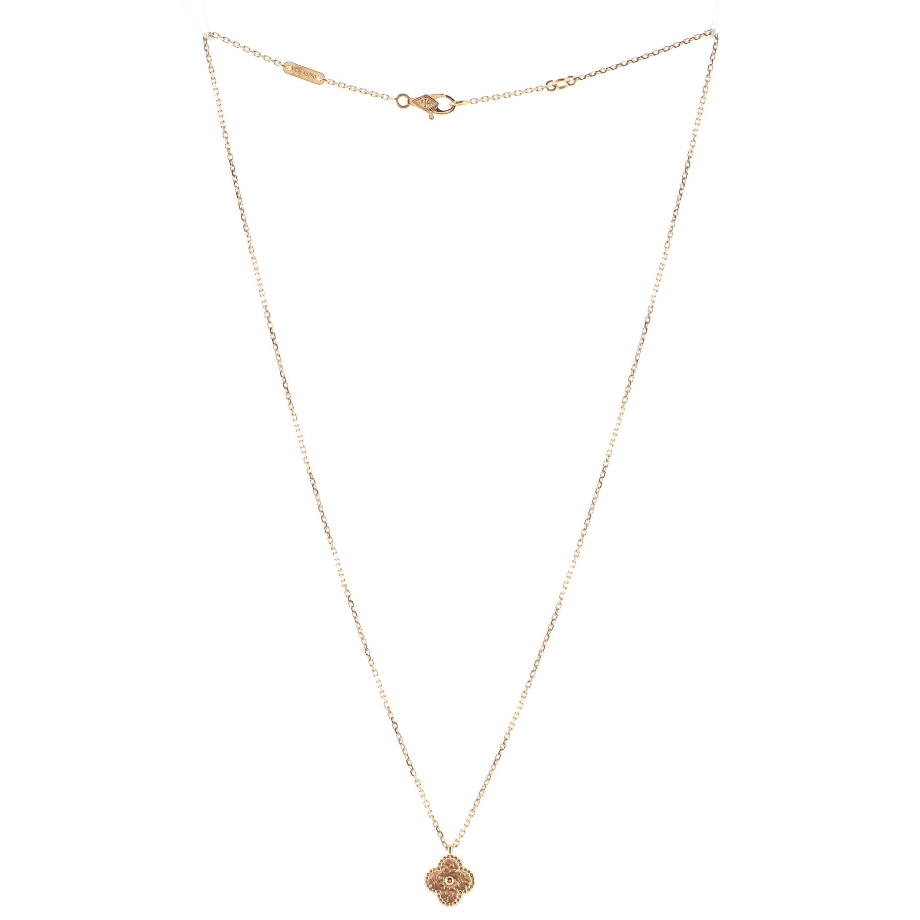 Sweet Alhambra Pendant Necklace 18K Rose Gold