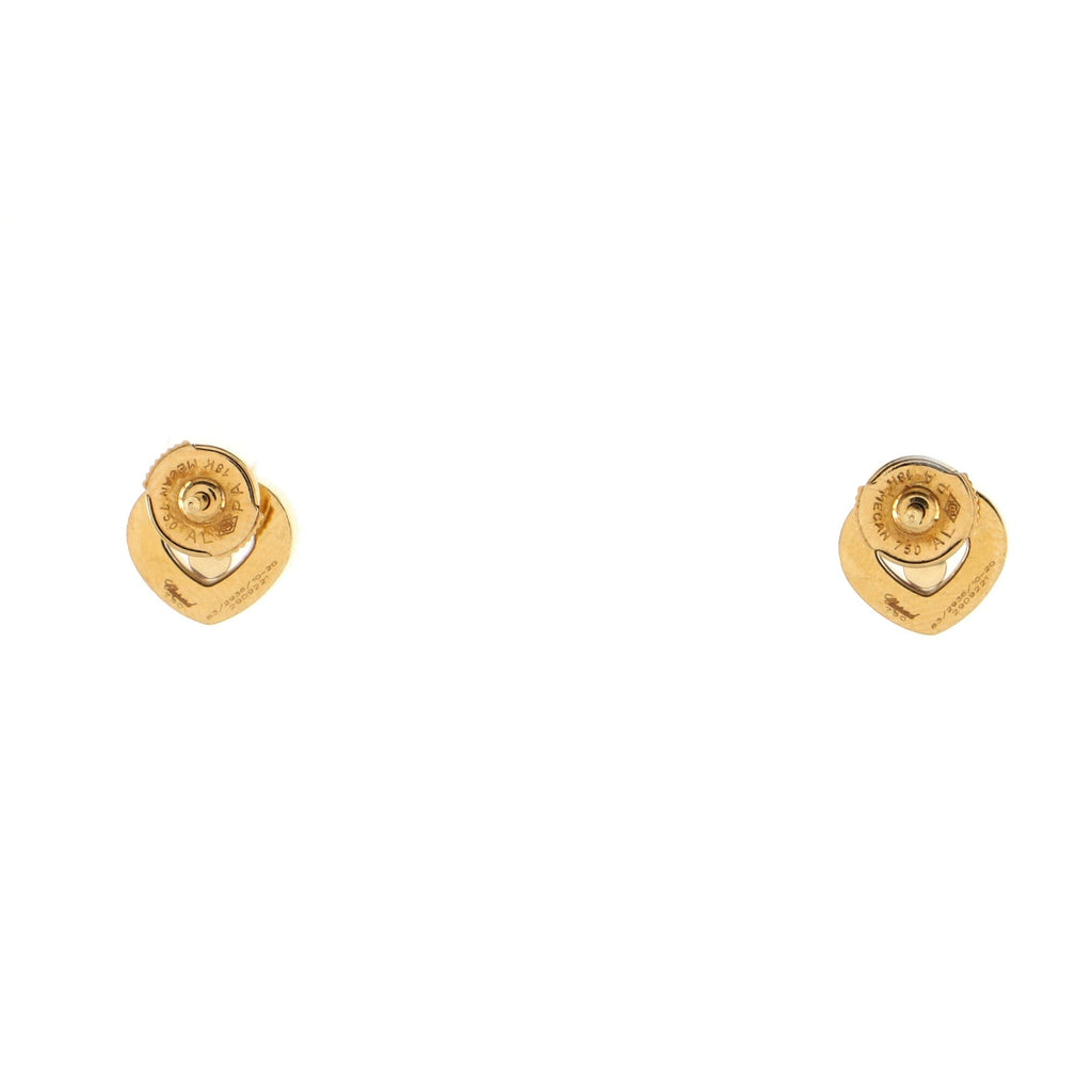 Happy Hearts Earrings 18K Yellow Gold with Yellow Topaz and Diamonds