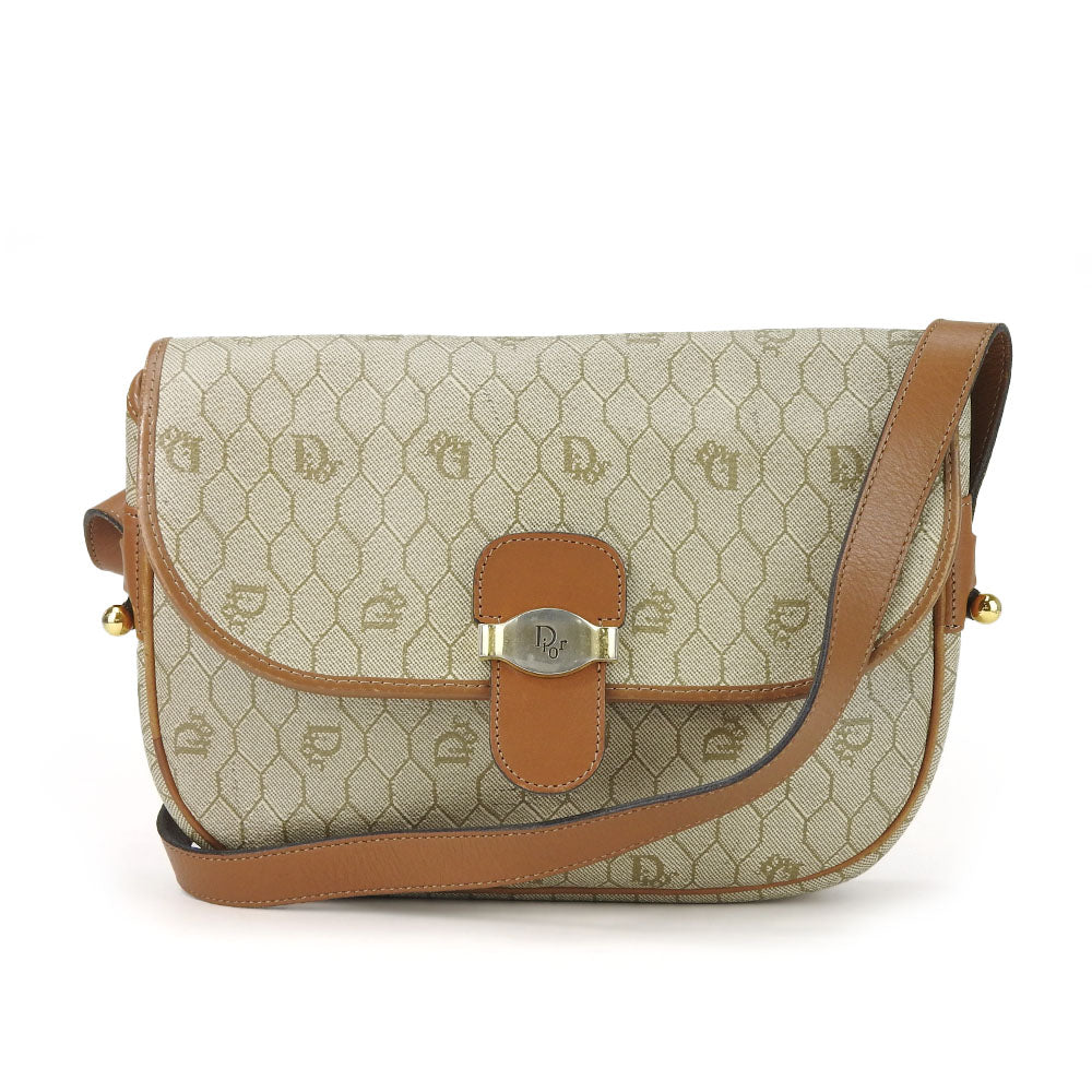 Christian Dior Honeycomb Pattern PVC Leather Shoulder Bag