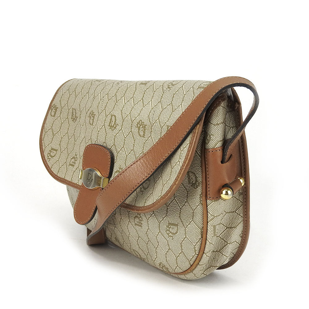 Christian Dior Honeycomb Pattern PVC Leather Shoulder Bag