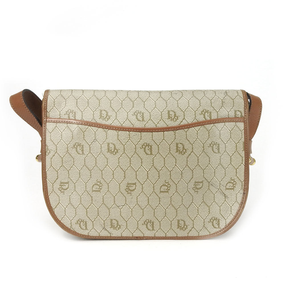 Christian Dior Honeycomb Pattern PVC Leather Shoulder Bag