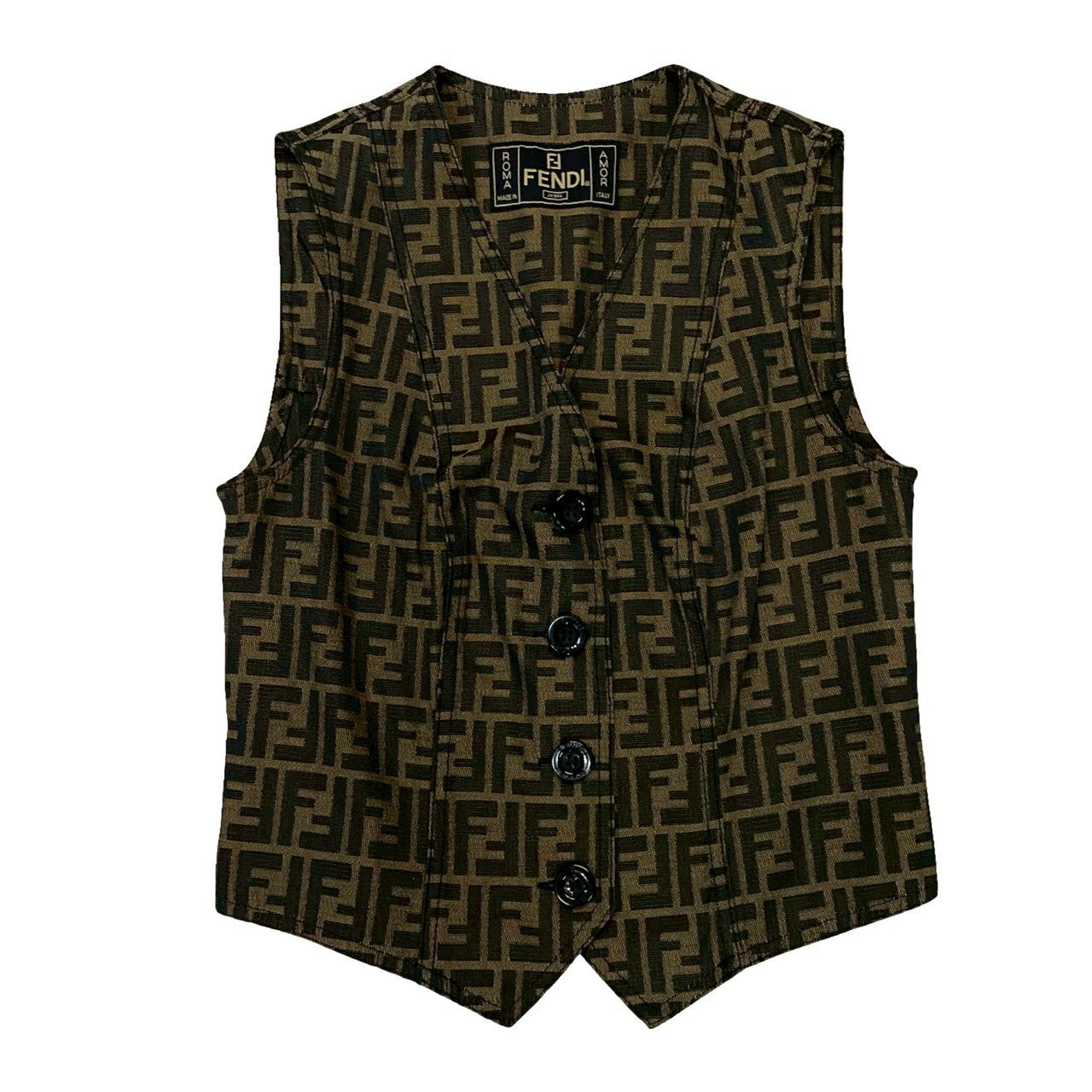 Fendi FF Logo Polyester Cotton Vest
