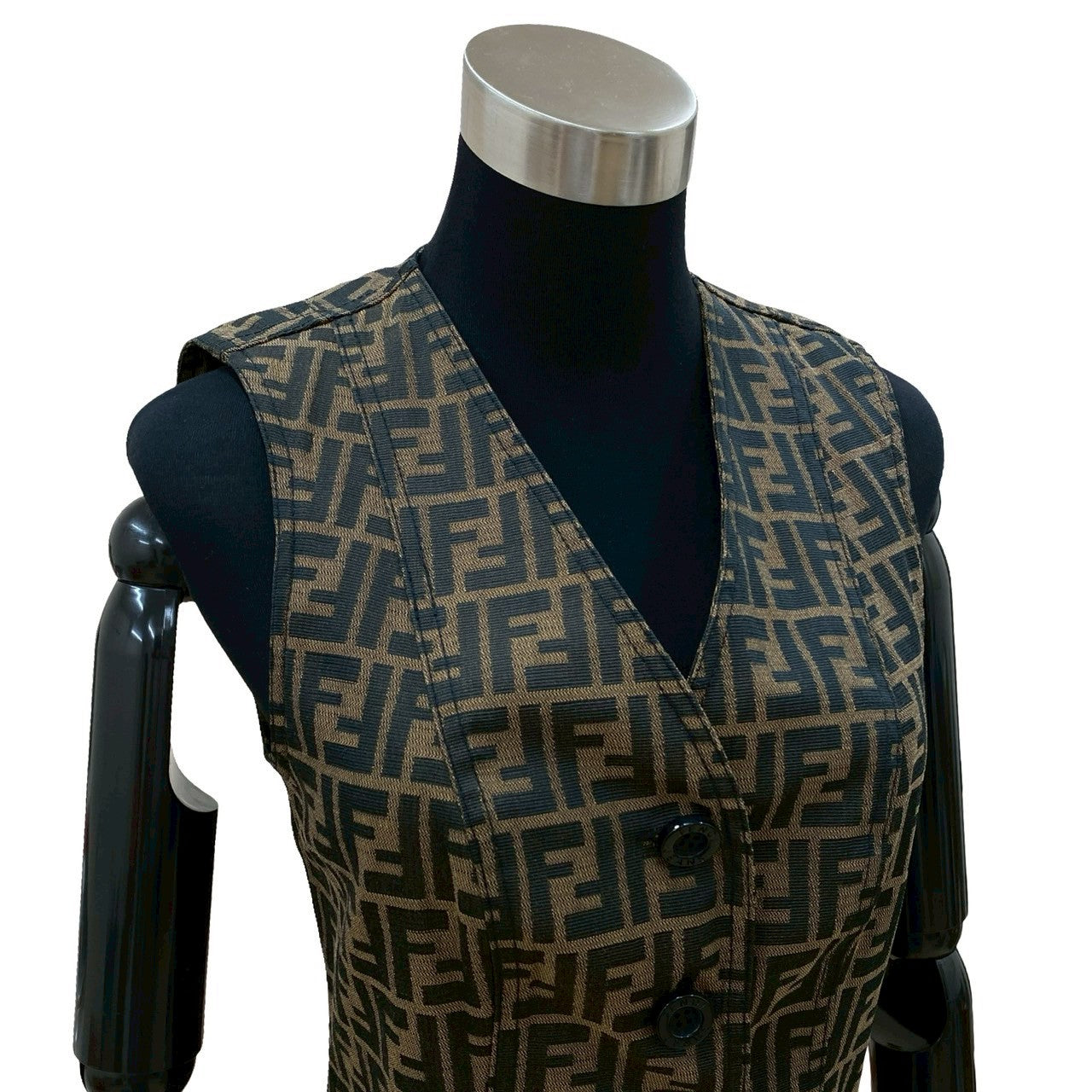 Fendi FF Logo Polyester Cotton Vest
