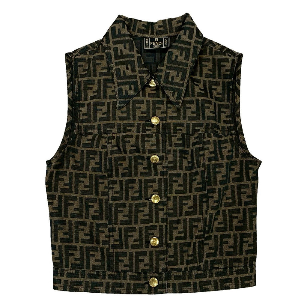 Fendi FF Logo Polyester Cotton Vest