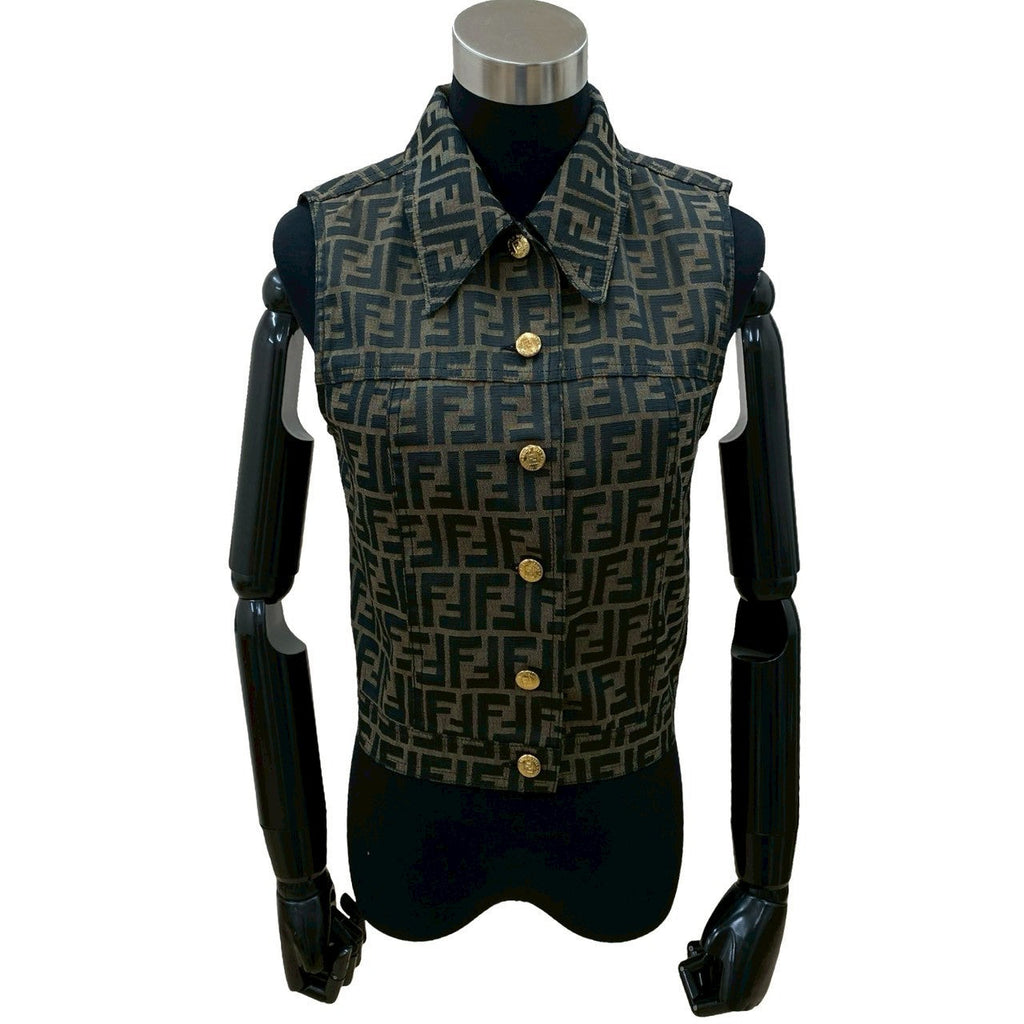 Fendi FF Logo Polyester Cotton Vest
