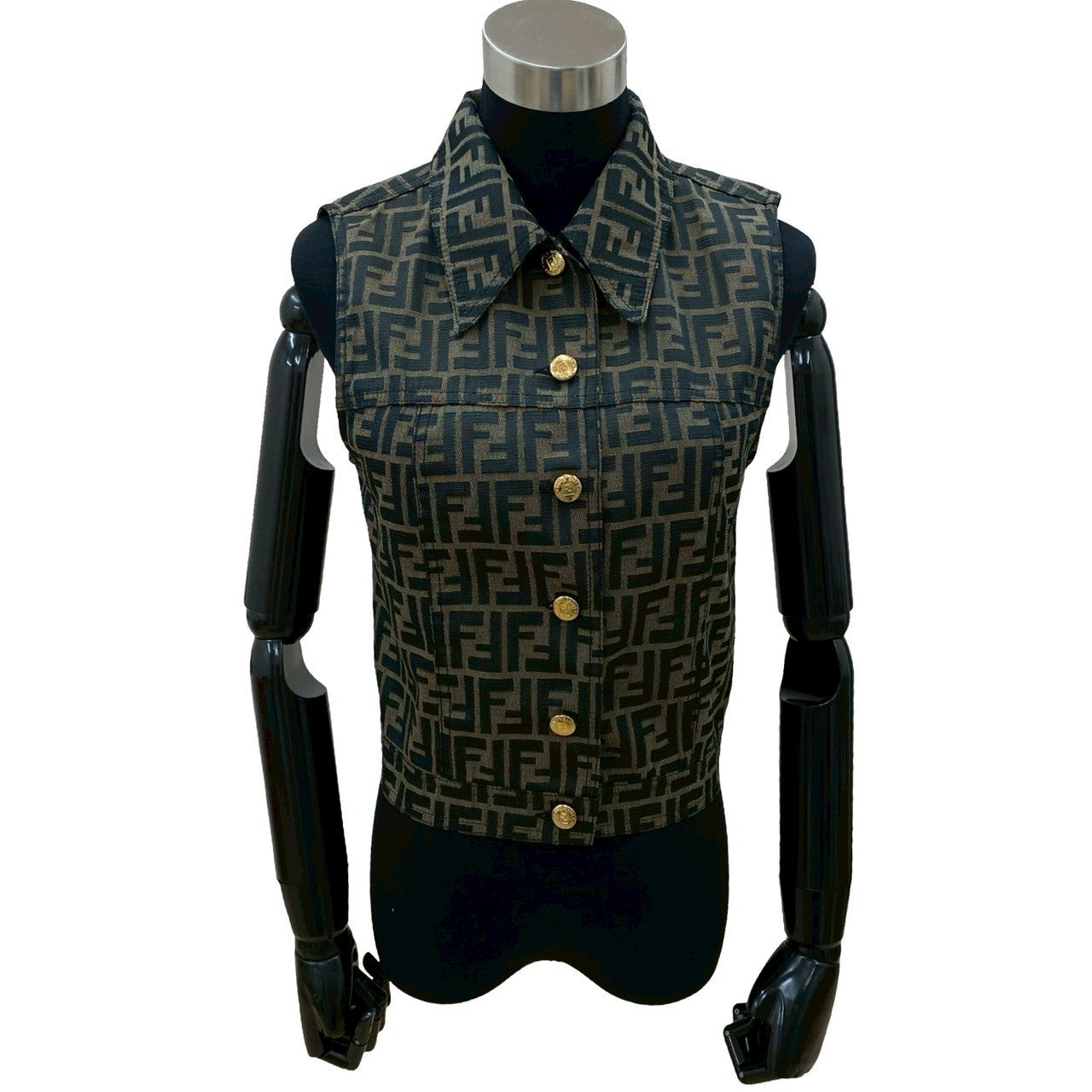 Fendi FF Logo Polyester Cotton Vest