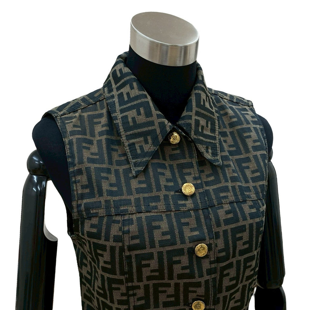Fendi FF Logo Polyester Cotton Vest