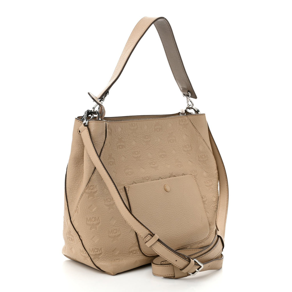 Calfskin Ottomar Monogram Klara Medium Hobo Beige