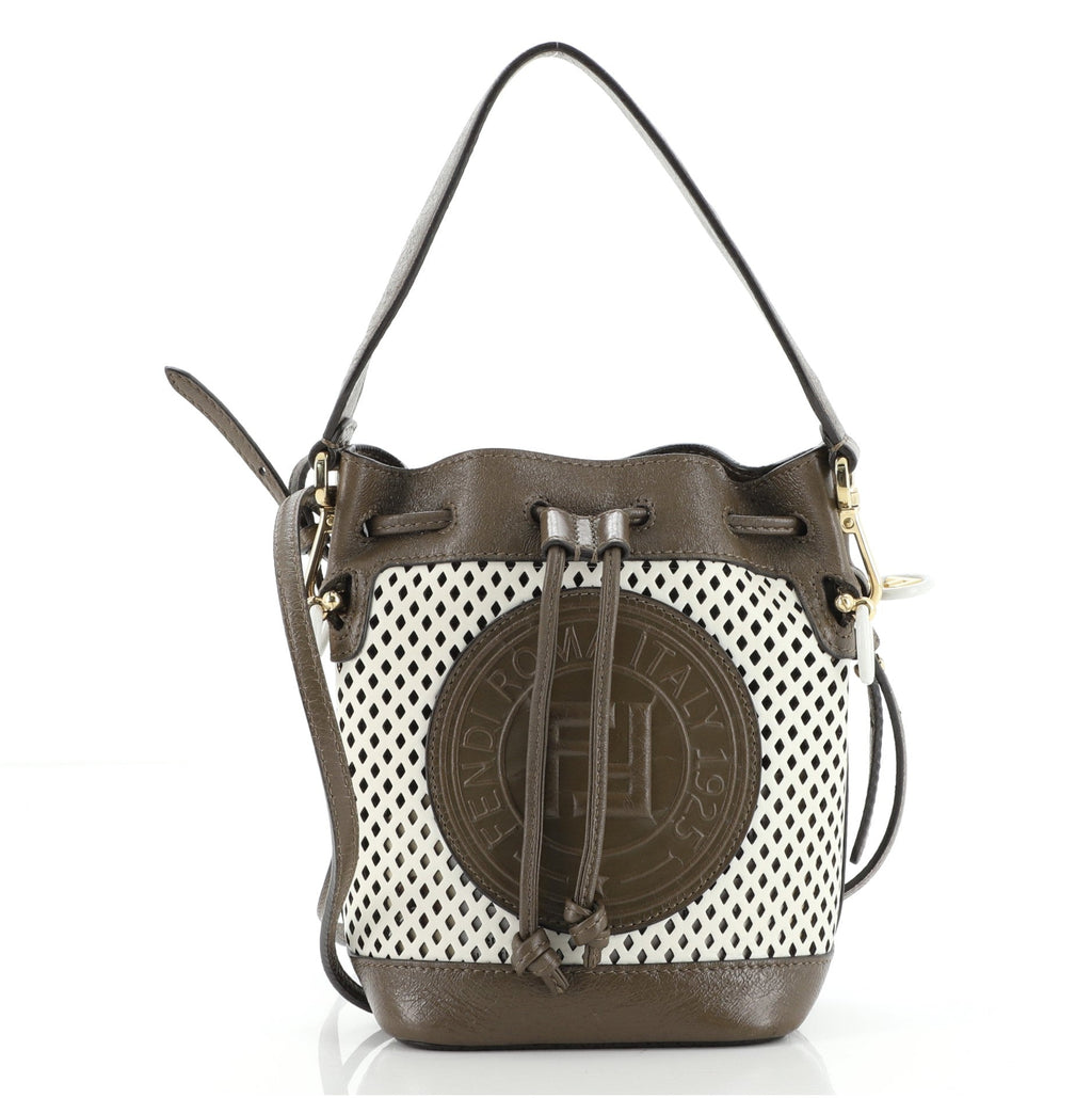 Mon Tresor Bucket Bag Perforated Leather Mini
