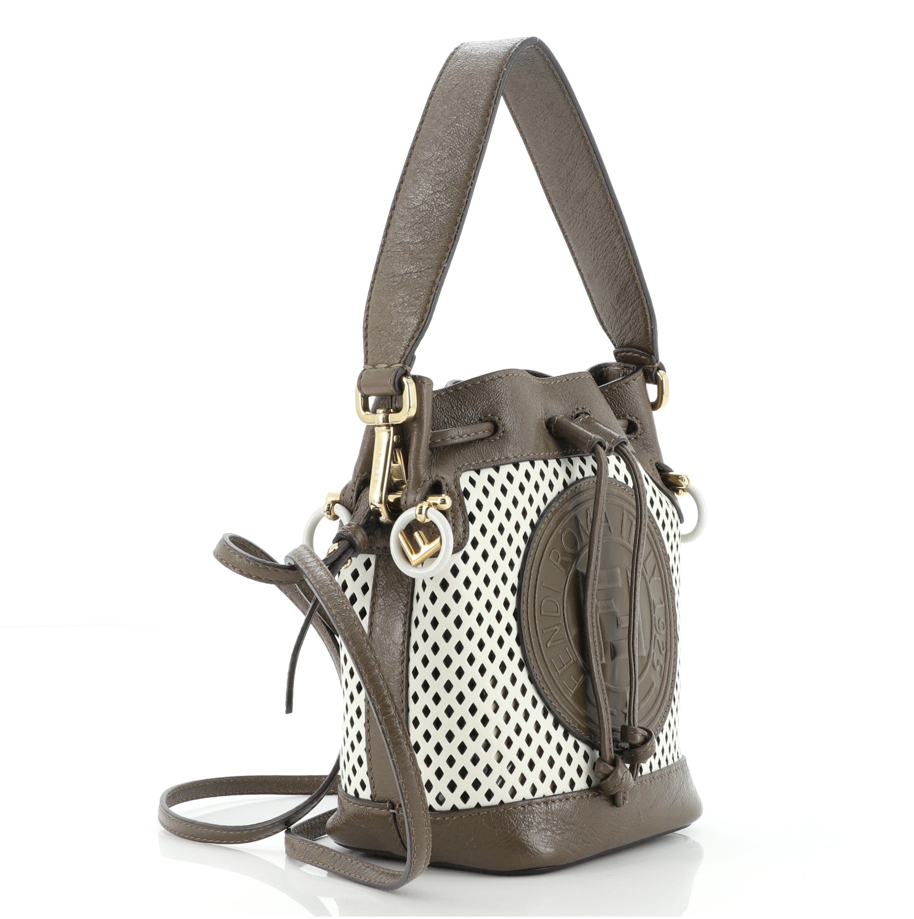 Mon Tresor Bucket Bag Perforated Leather Mini