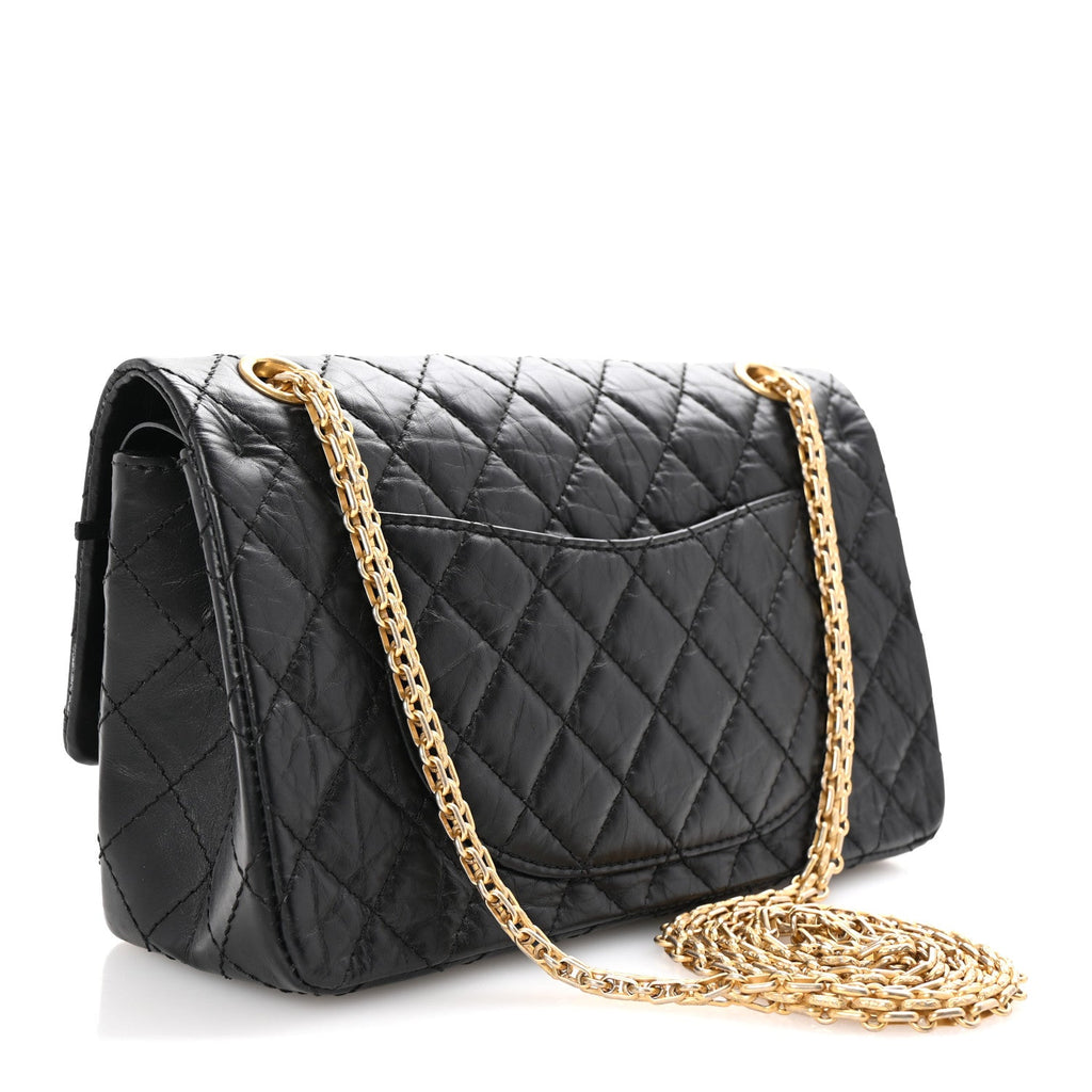 Aged Calfskin Quilted Casino 2.55 Reissue 225 Flap Black