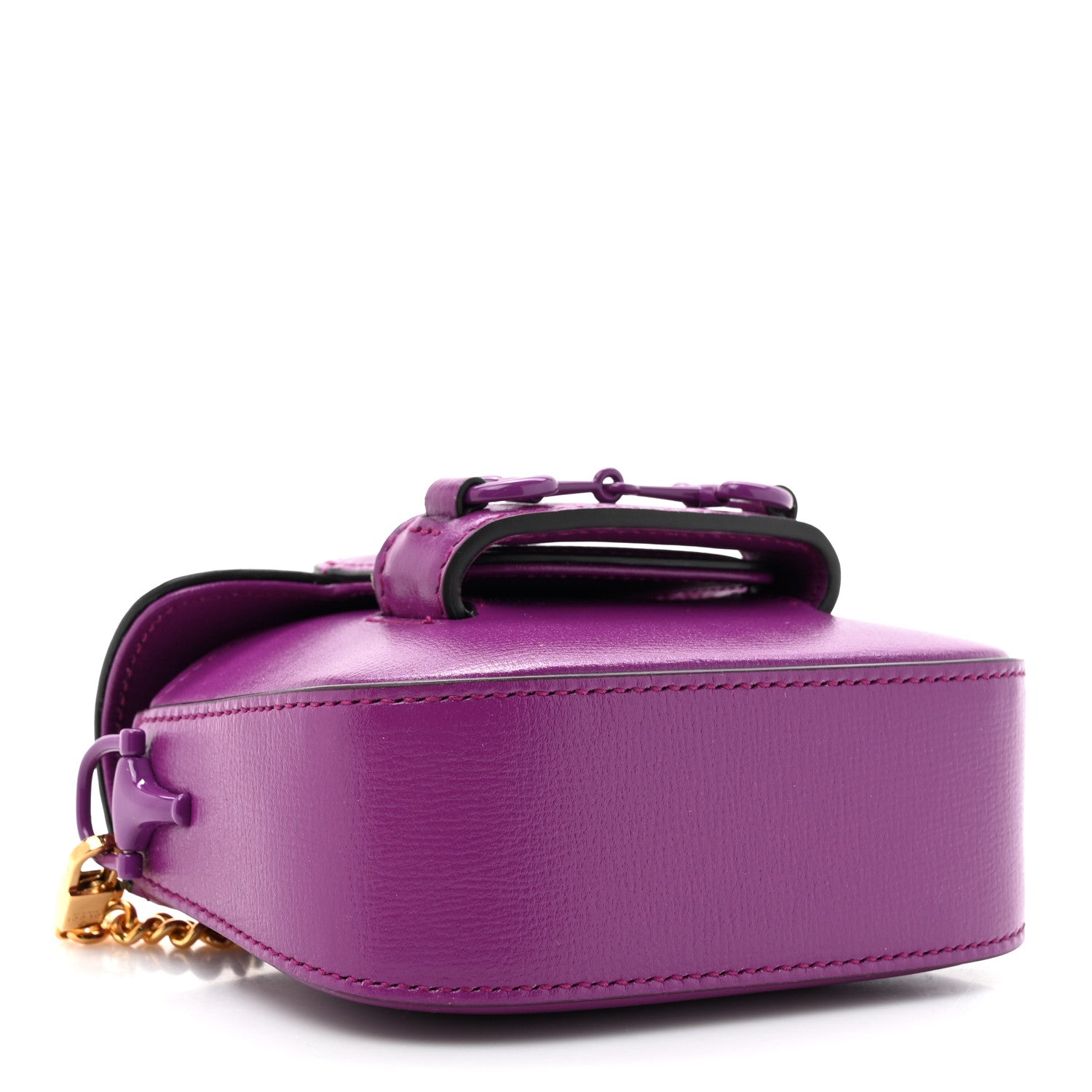 Azalea Calfskin Web Monochrome Horsebit 1955 Wallet On Strap Purple