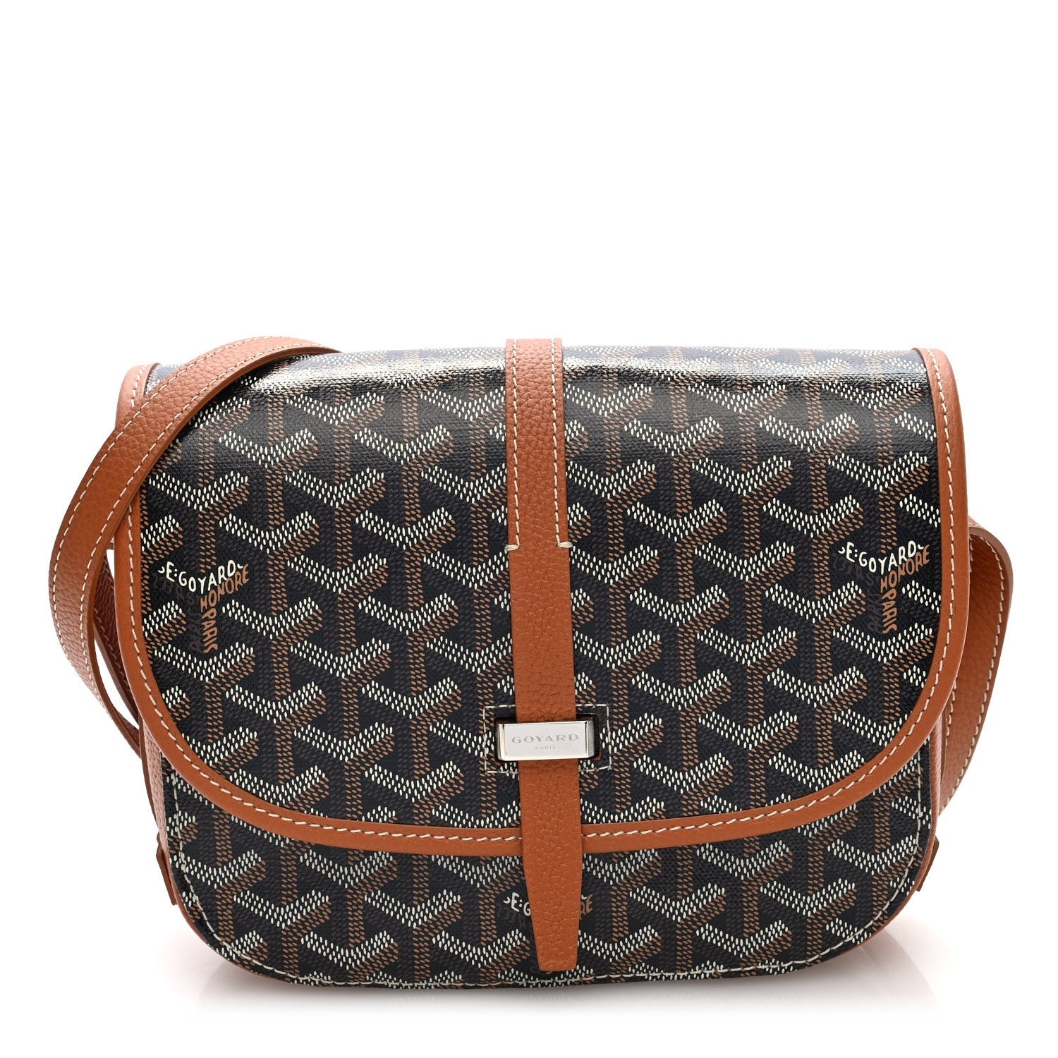 Goyardine Belvedere II PM Messenger Bag Black Gold