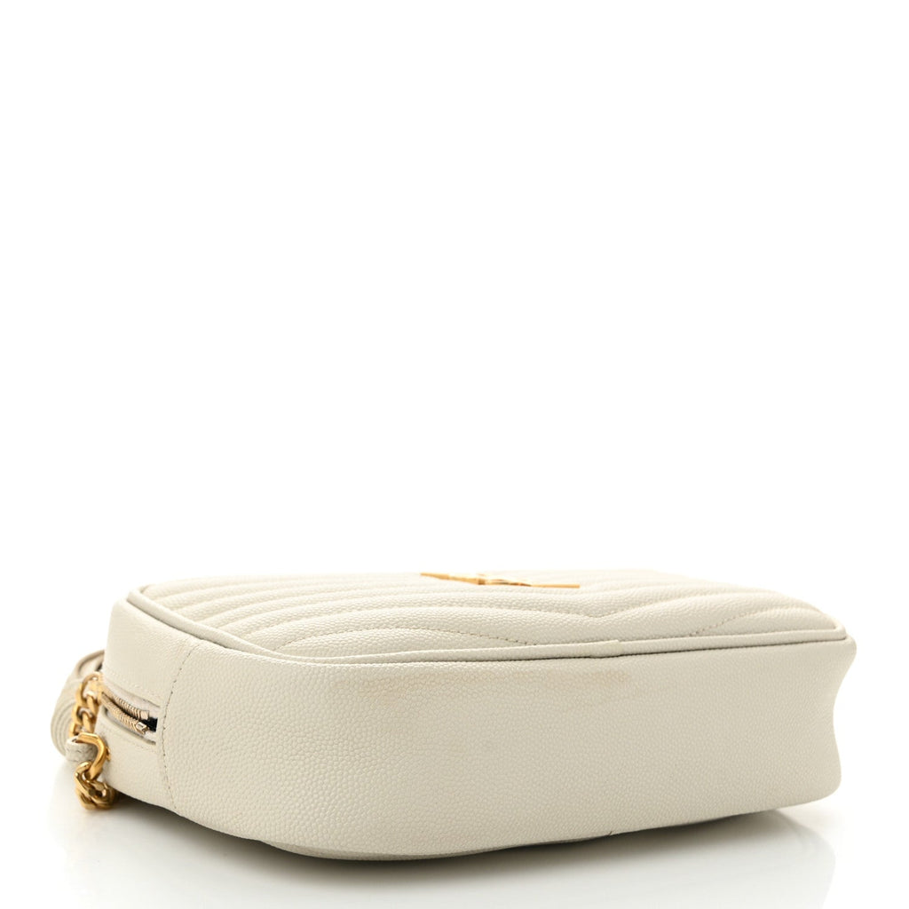 Grain De Poudre Matelasse Monogram Mini Lou Camera Bag Crema Soft