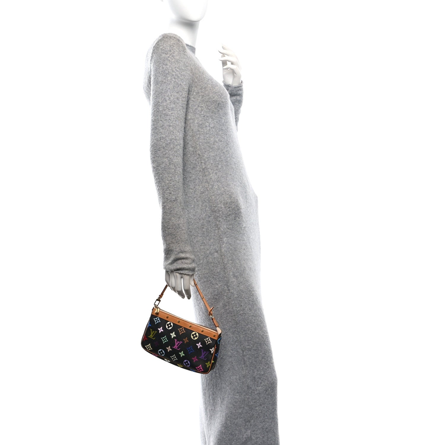 Monogram Multicolor Pochette Accessories Black