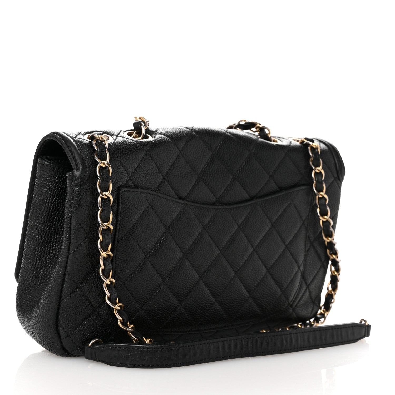 Caviar Quilted Medium CC Filigree Flap Black