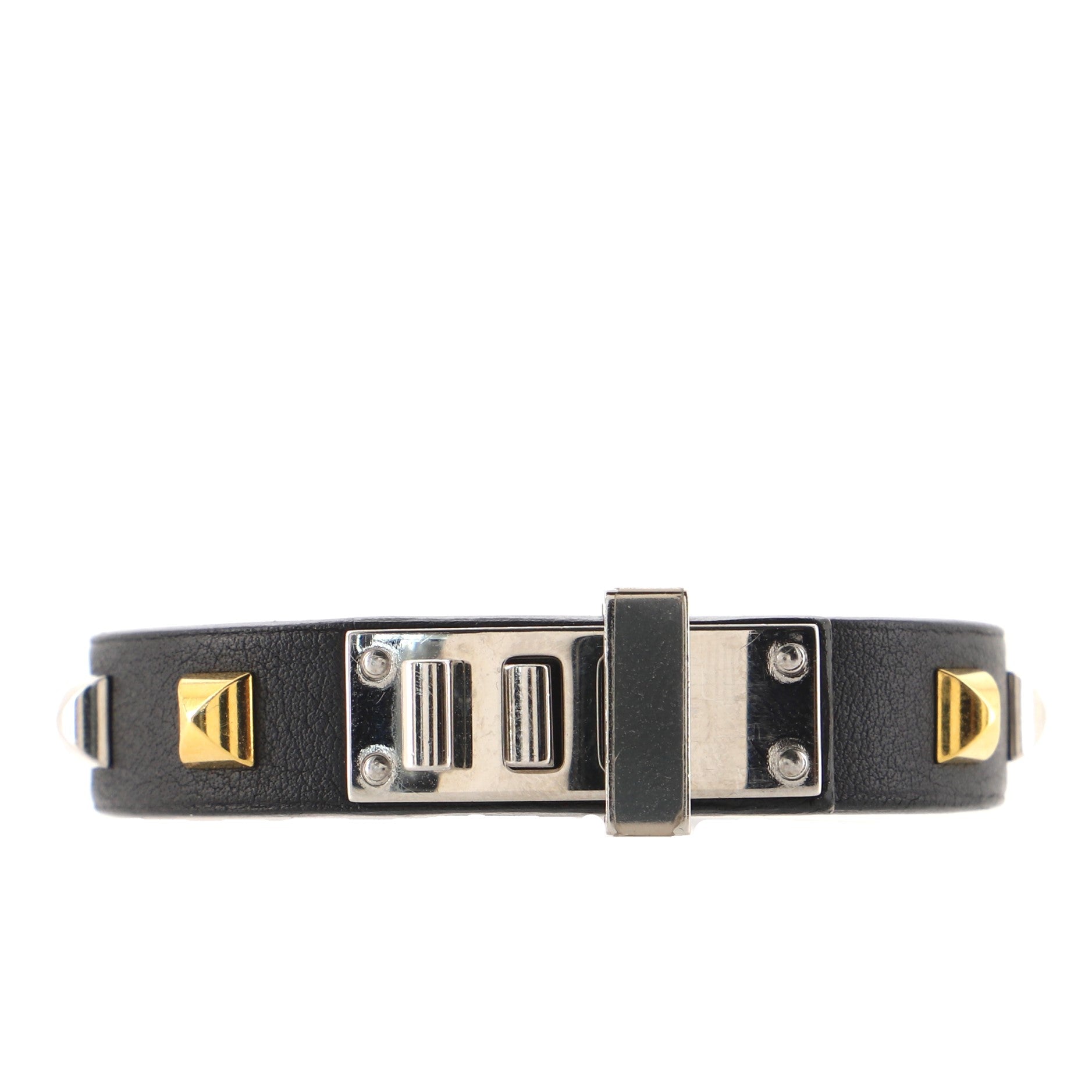 Mini Dog Clous Square Bracelet Leather