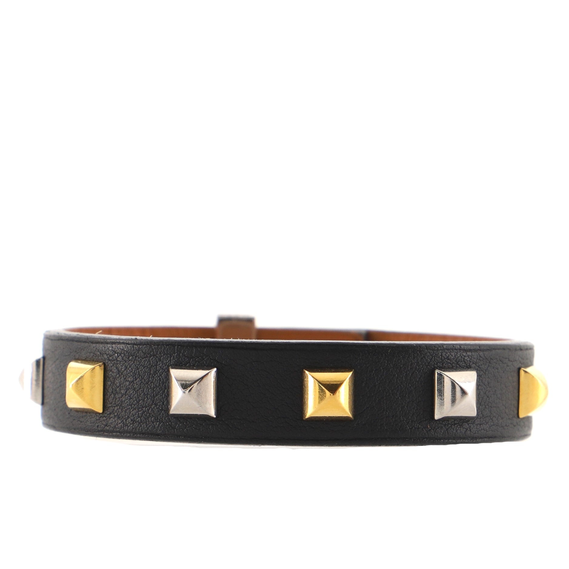 Mini Dog Clous Square Bracelet Leather