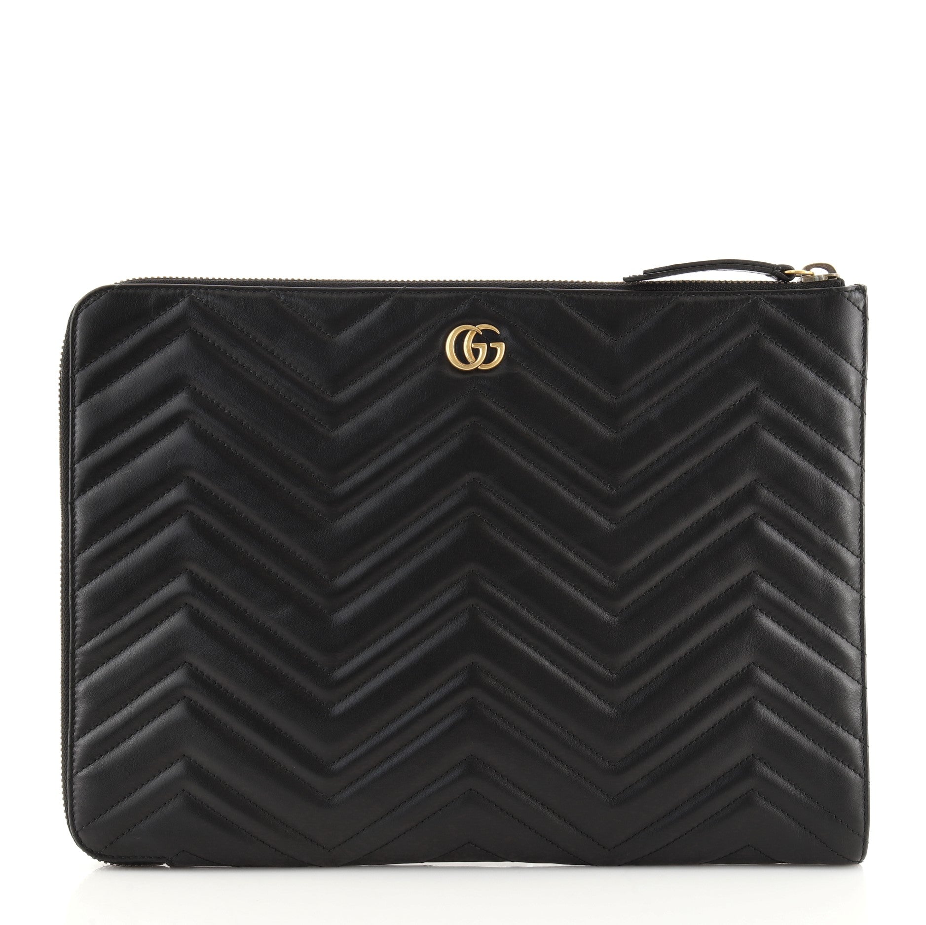 GG Marmont Portfolio Clutch Matelasse Leather