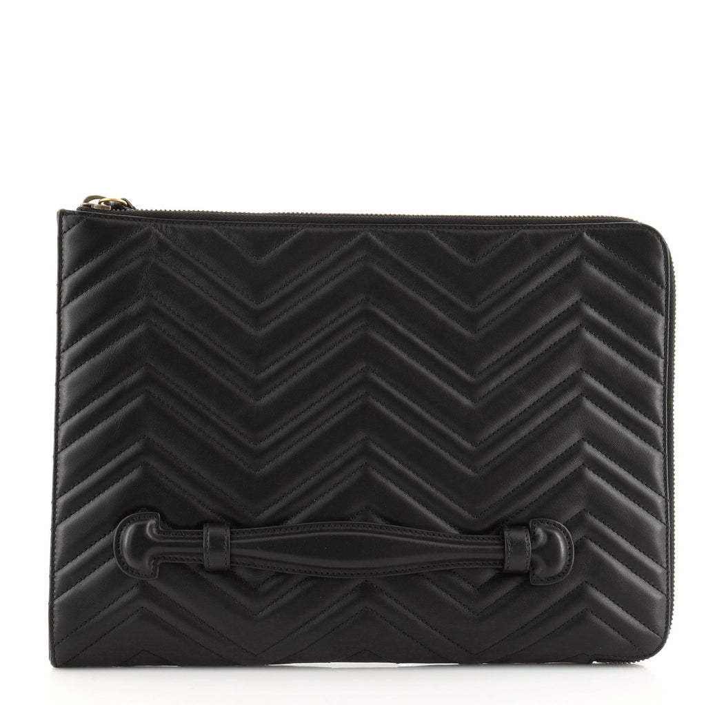 GG Marmont Portfolio Clutch Matelasse Leather
