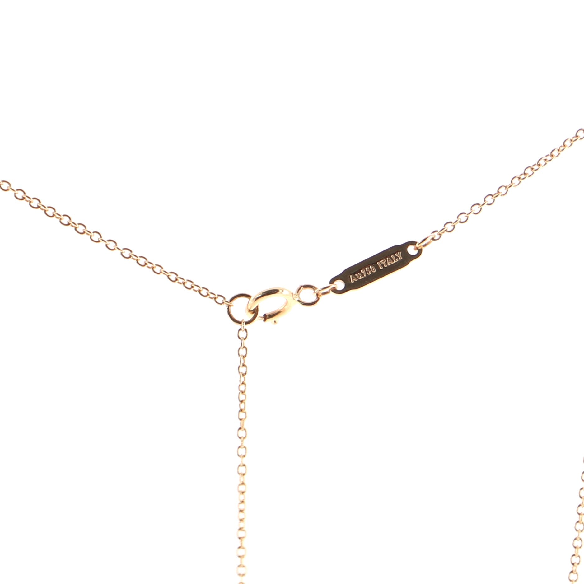 T Smile Pendant Necklace 18K Rose Gold Mini