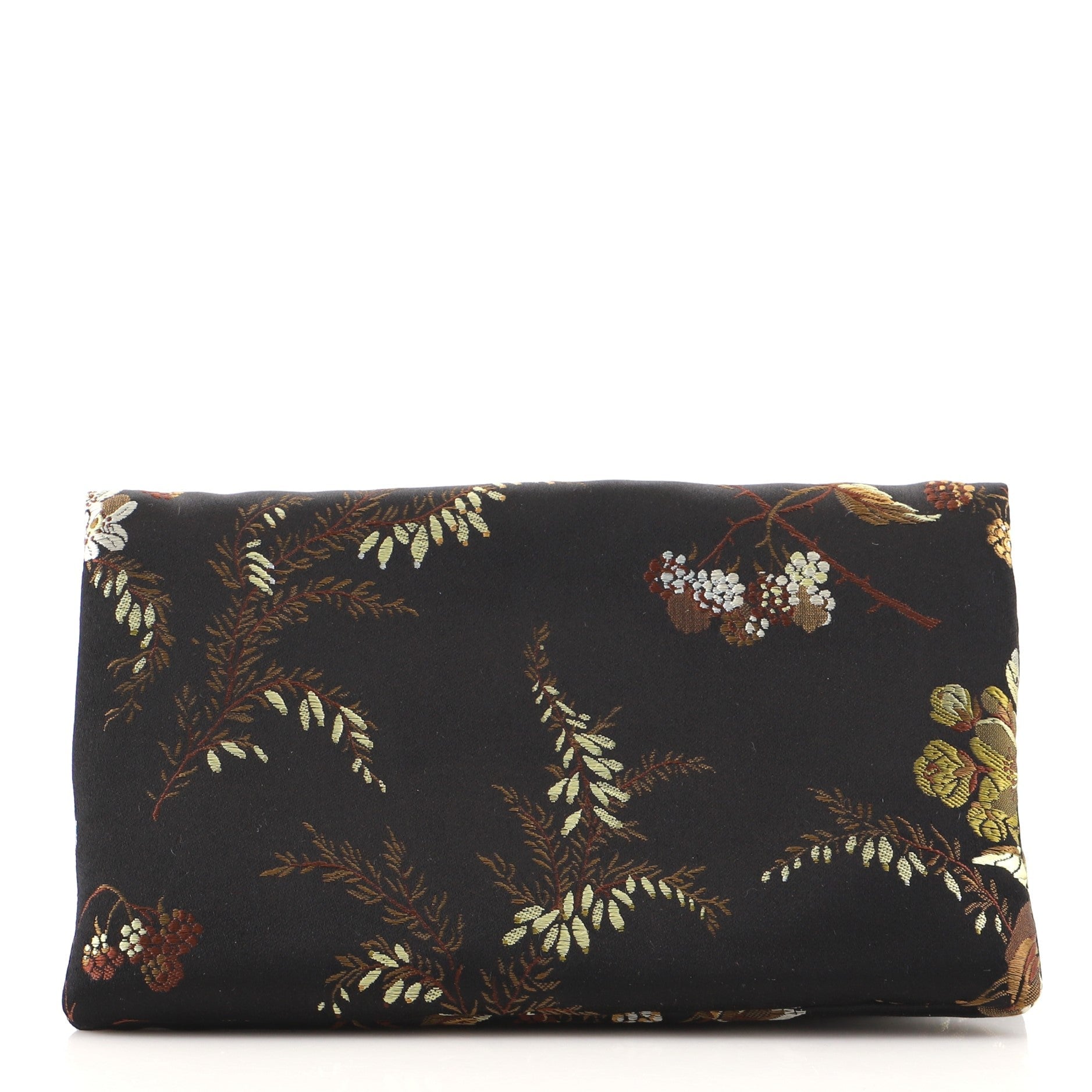 Fold Over Zip Clutch Jacquard Small